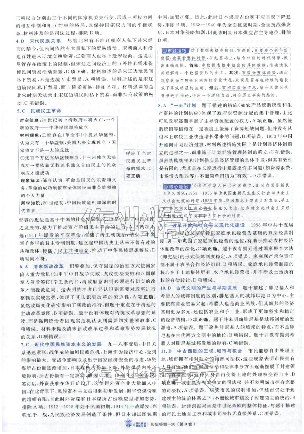 2026年新高考优秀模拟试卷汇编45套历史山东专版&nbsp;第28页