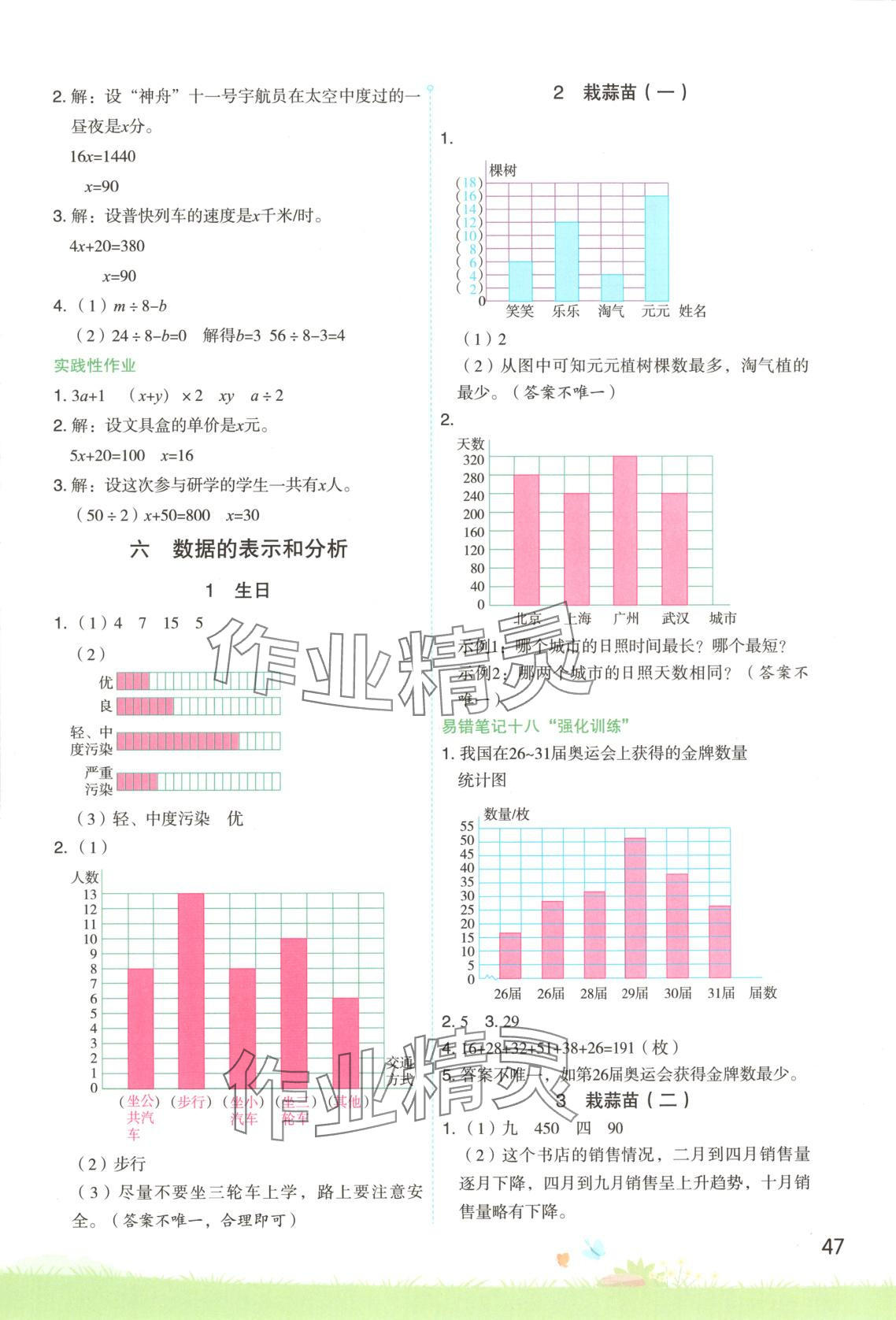2025年涂重點四年級數學下冊北師大版 第7頁