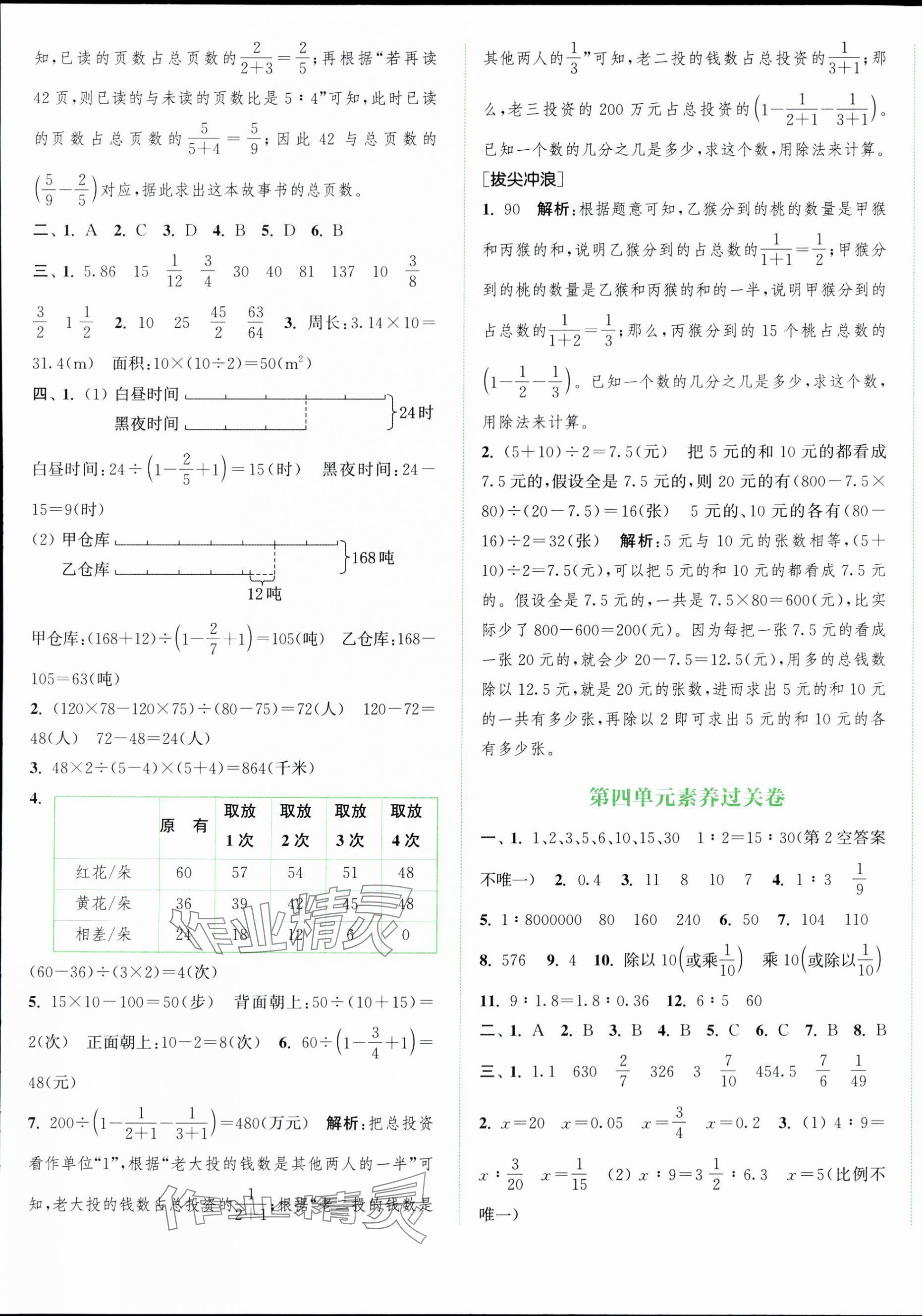 2024年通城學典拔尖大試卷六年級數(shù)學下冊蘇教版江蘇專版 第5頁