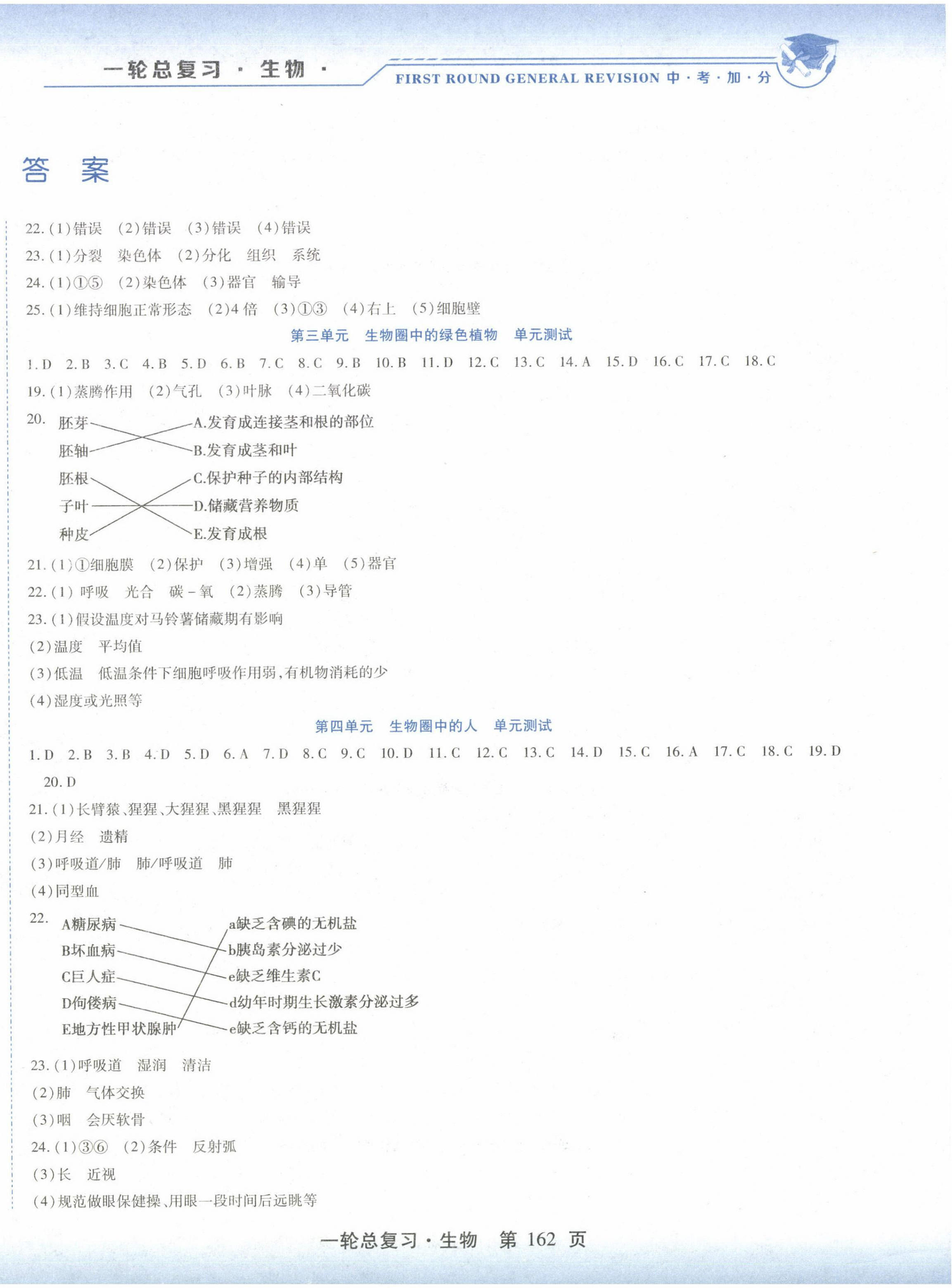2024年中考加分一轮总复习生物 第2页