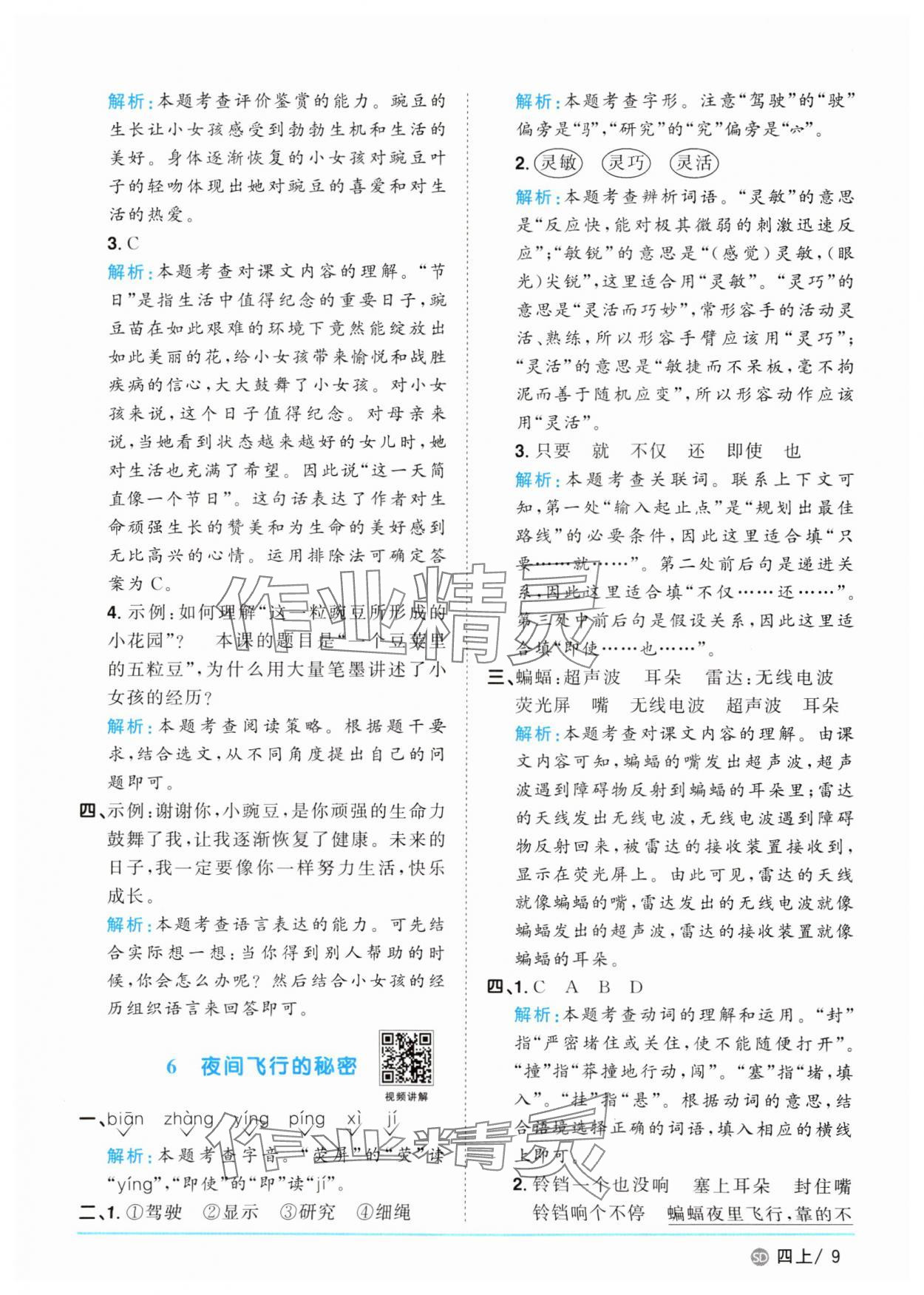 2025年陽(yáng)光同學(xué)課時(shí)優(yōu)化作業(yè)四年級(jí)語(yǔ)文上冊(cè)人教版菏澤專版 第9頁(yè)