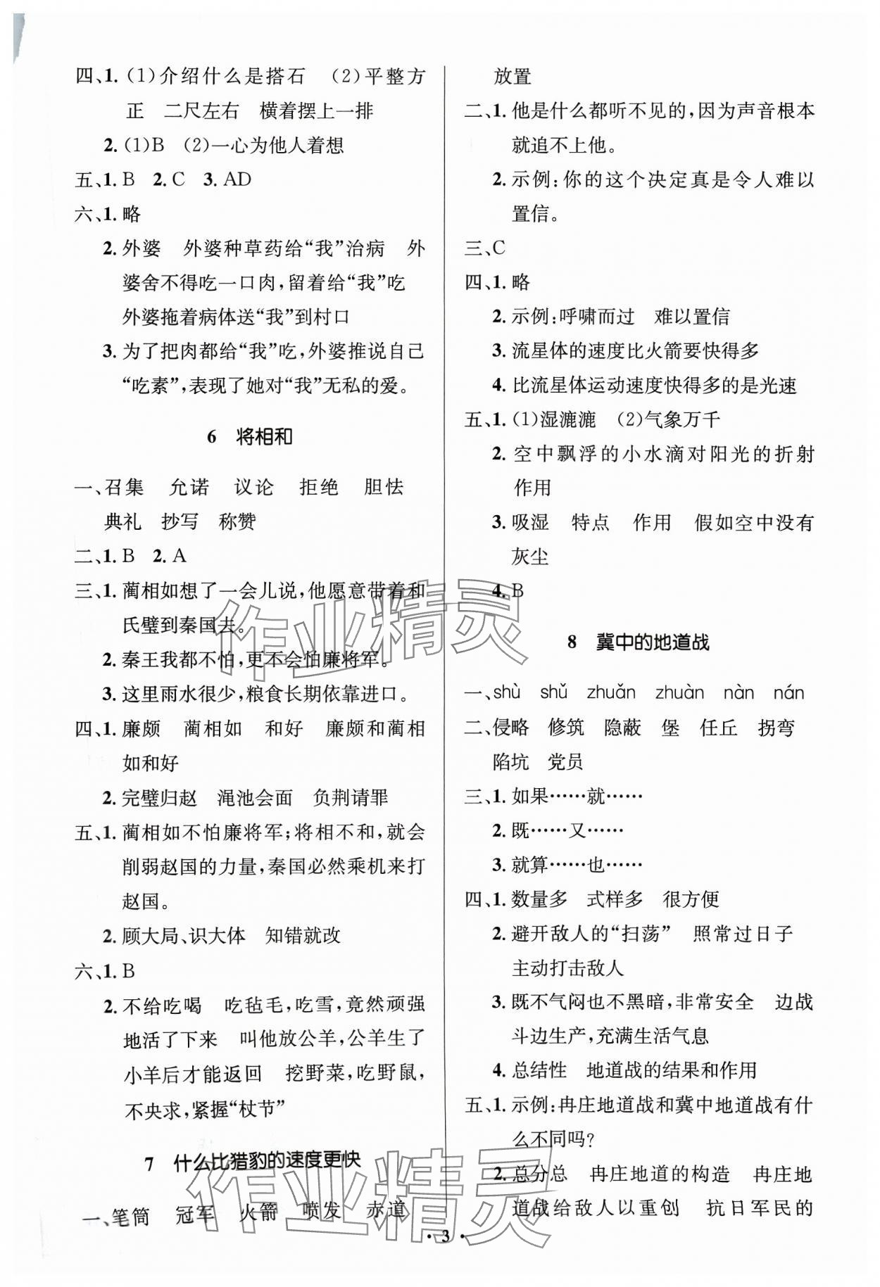 2023年人教金學(xué)典同步解析與測評學(xué)考練五年級語文上冊人教版江蘇專版 第3頁