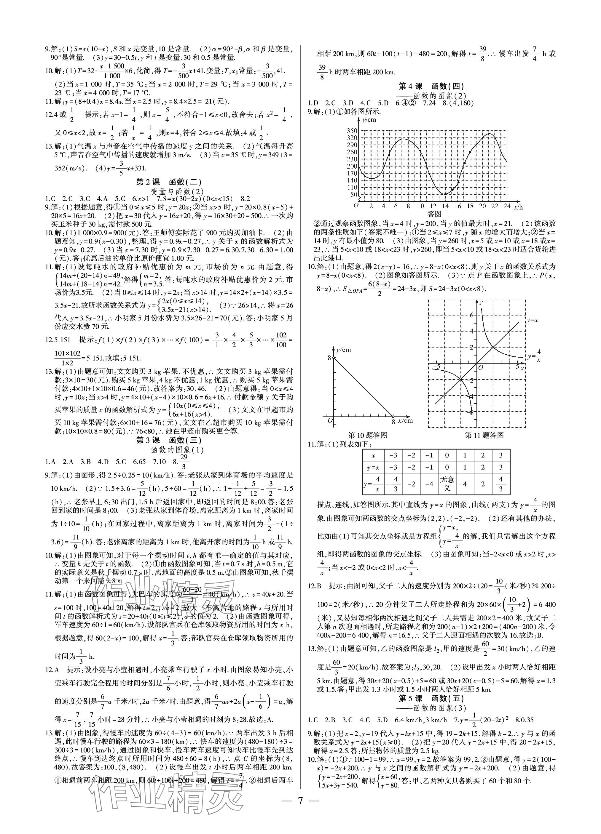 2024年巔峰對(duì)決八年級(jí)數(shù)學(xué)下冊(cè)人教版 參考答案第7頁(yè)