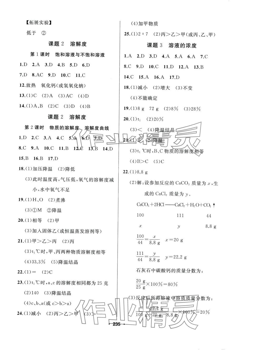 2024年试题优化课堂同步九年级化学全一册人教版五四制 第5页