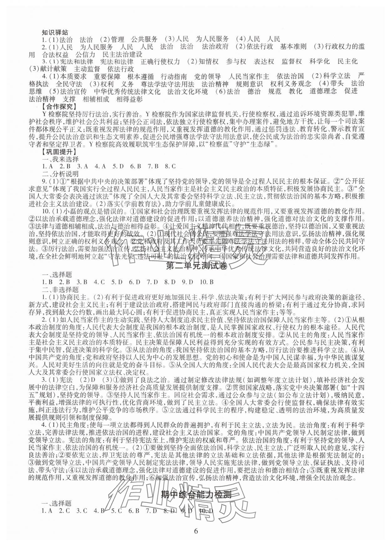 2025年智慧学习明天出版社九年级道德与法治全一册人教版 第6页