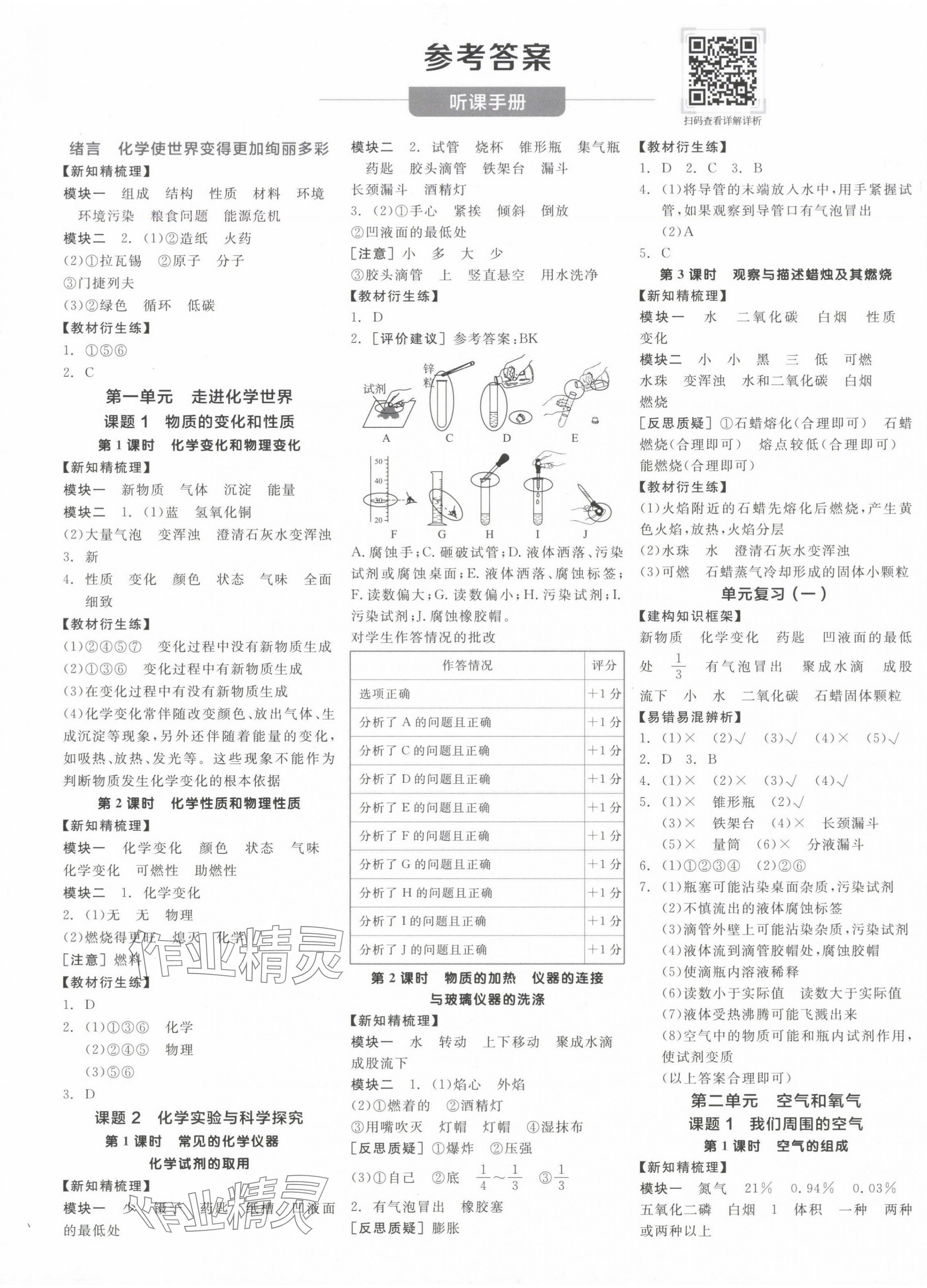 2024年全品學練考九年級化學全一冊人教版廣東專版 第1頁