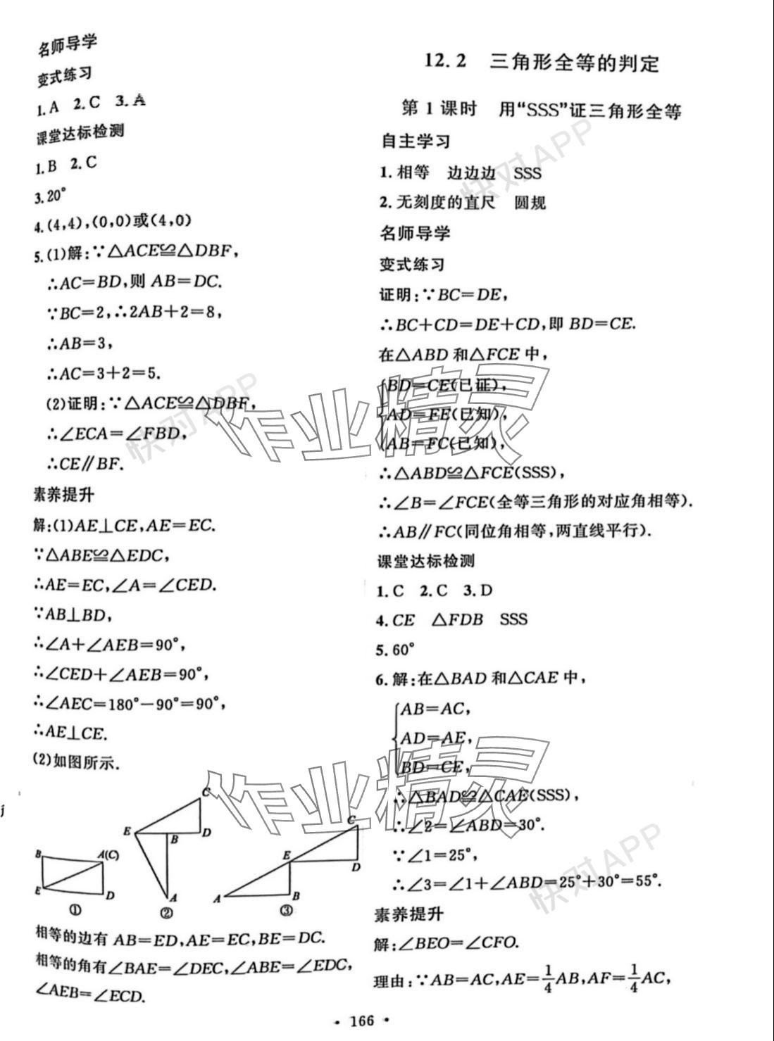 2023年实验教材新学案八年级数学上册人教版 参考答案第8页