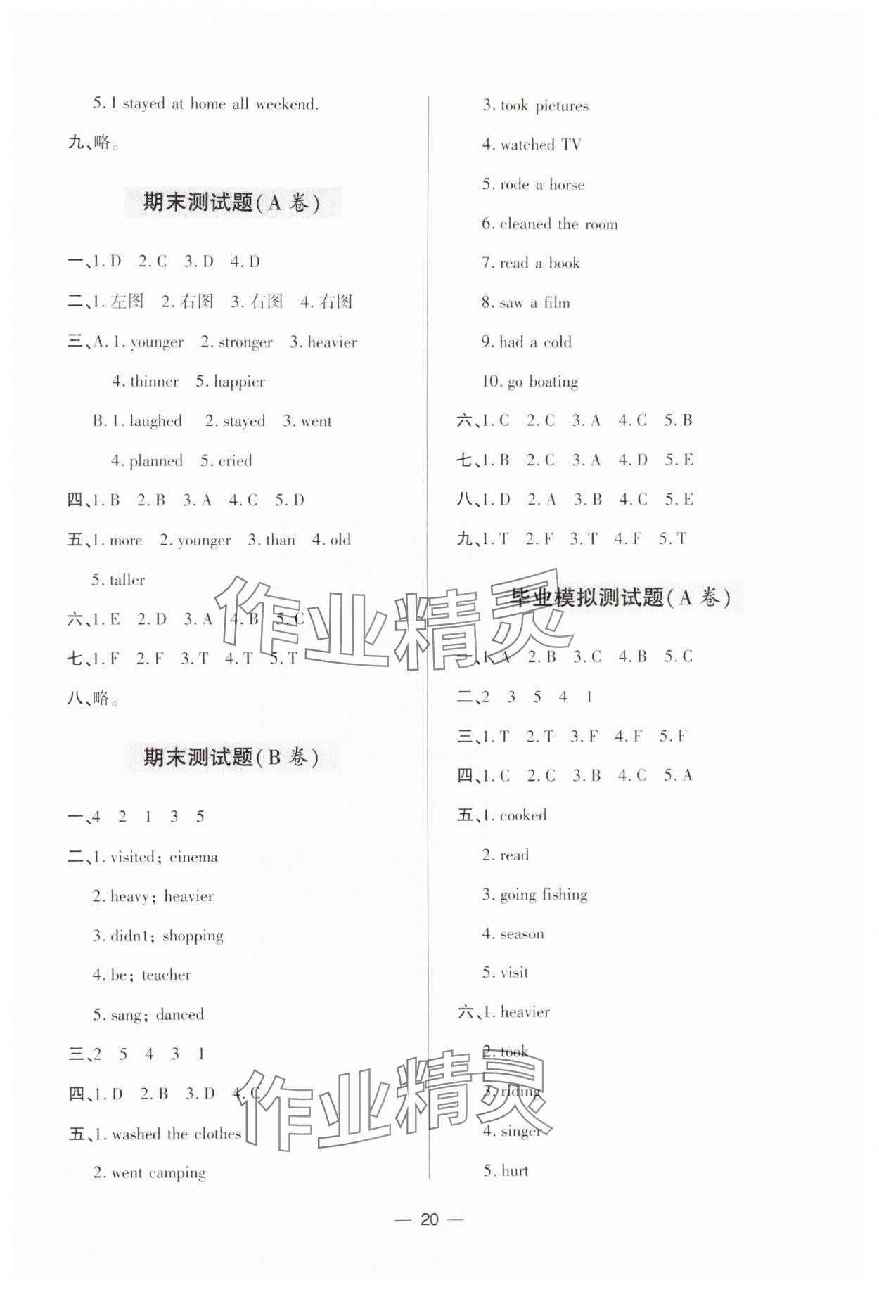 2025年新課堂學習與探究六年級英語下冊人教版 第8頁