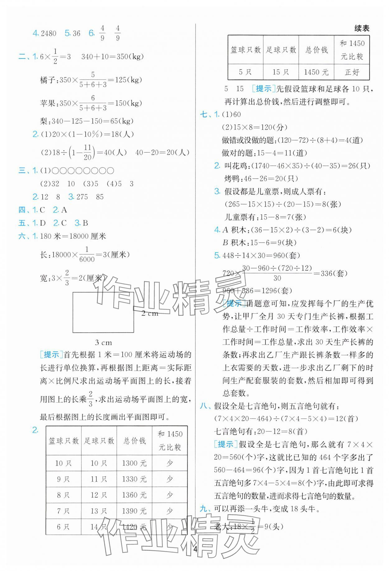 2025年實驗班期末闖關必刷卷六年級數學下冊蘇教版 參考答案第4頁