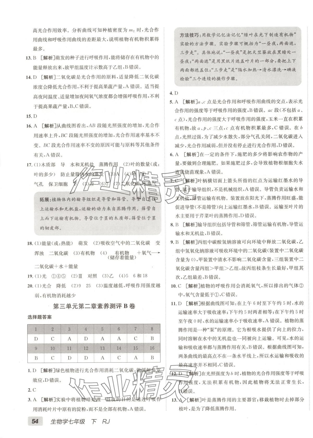 2025年海淀單元測試AB卷七年級生物下冊人教版 第3頁