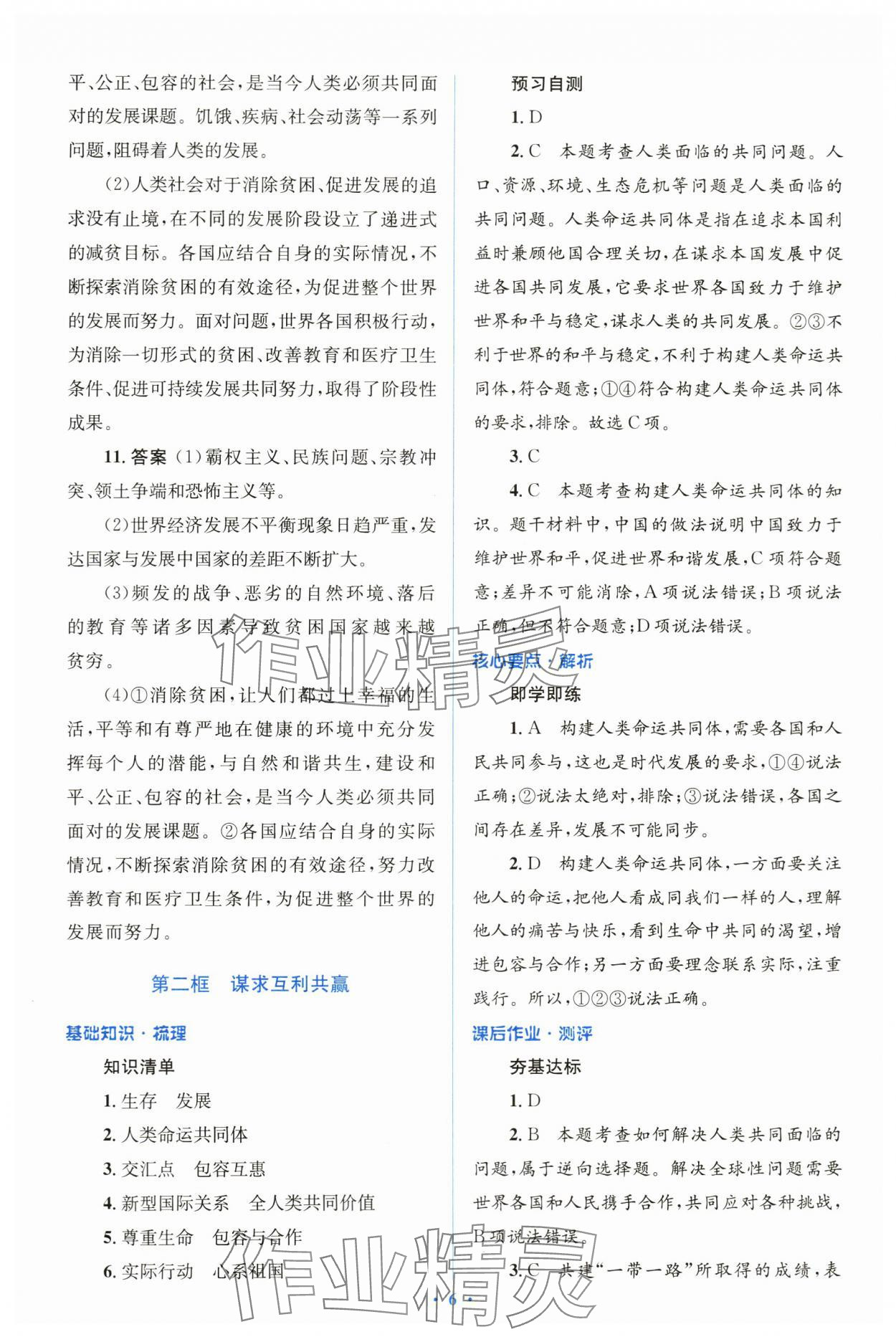 2024年人教金學(xué)典同步解析與測(cè)評(píng)學(xué)考練九年級(jí)道德與法治下冊(cè)人教版 第6頁