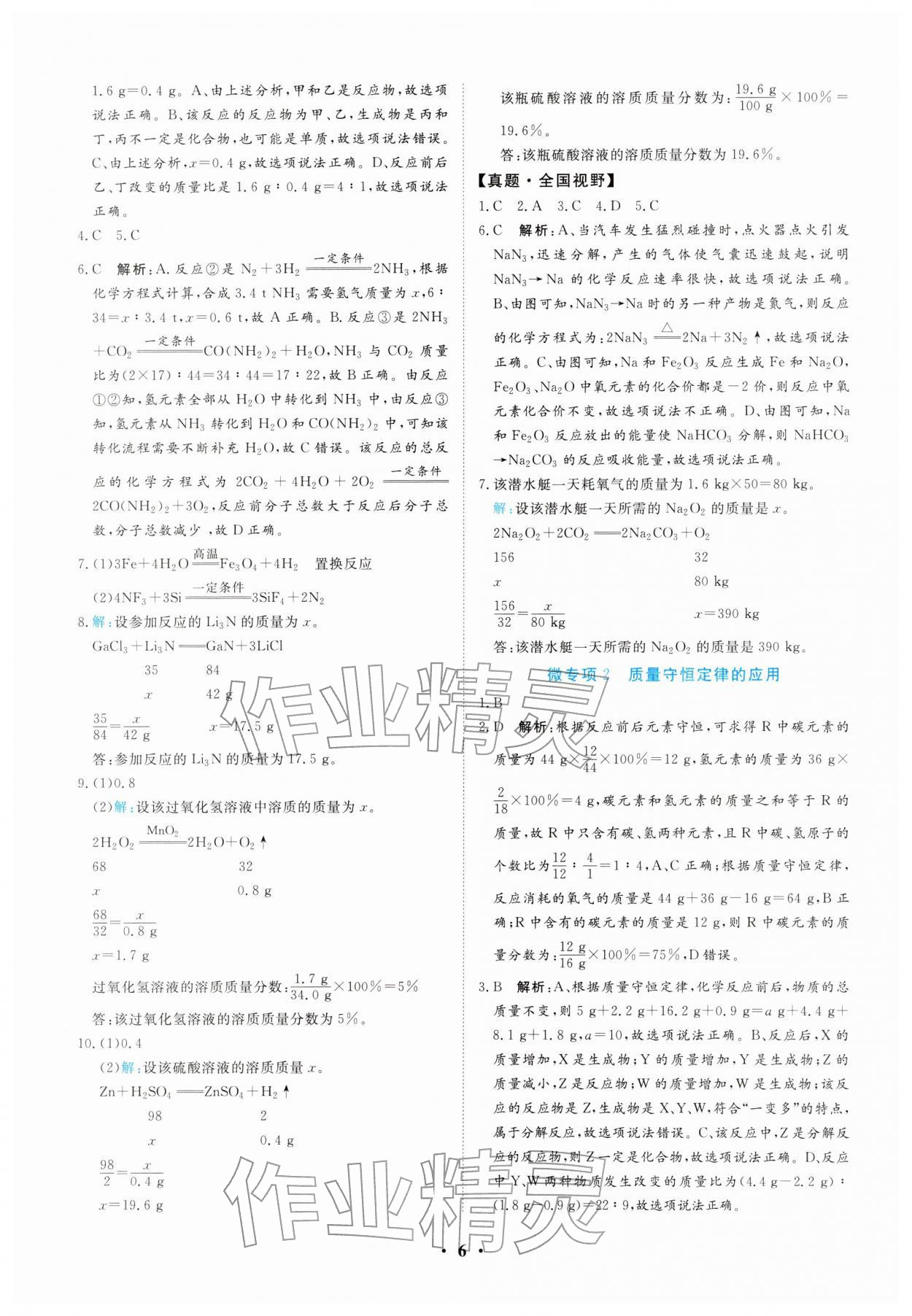 2026年初中总复习一本通化学云南专版&nbsp;第6页