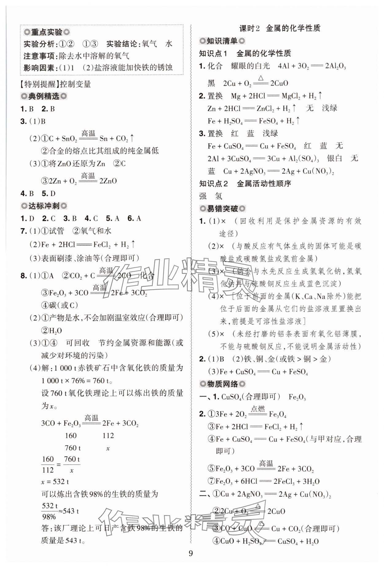 2025年中考沖刺化學廣東專版 第9頁