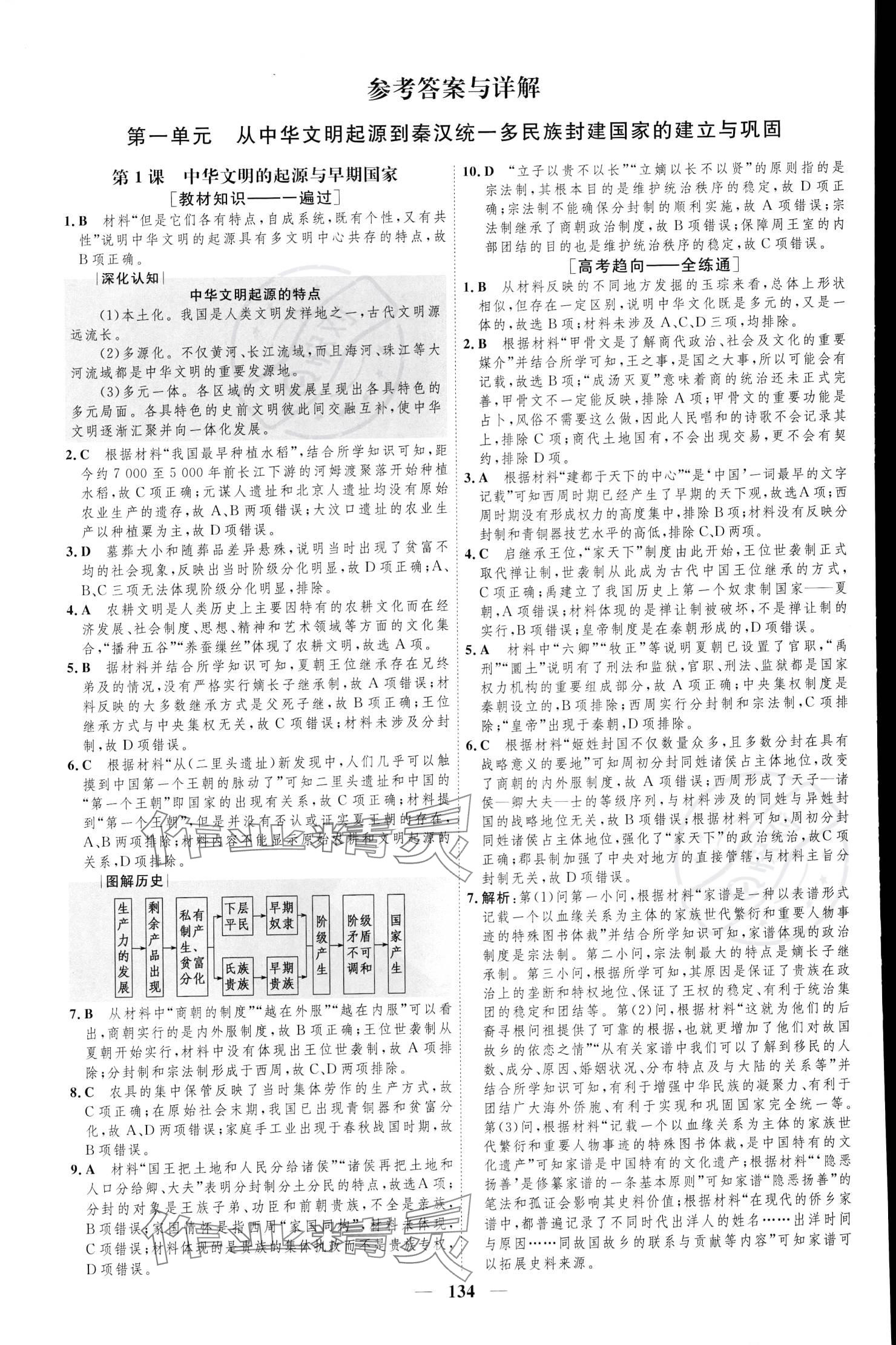 2023年三維設(shè)計(jì)高中歷史必修下冊(cè)人教版 參考答案第1頁(yè)