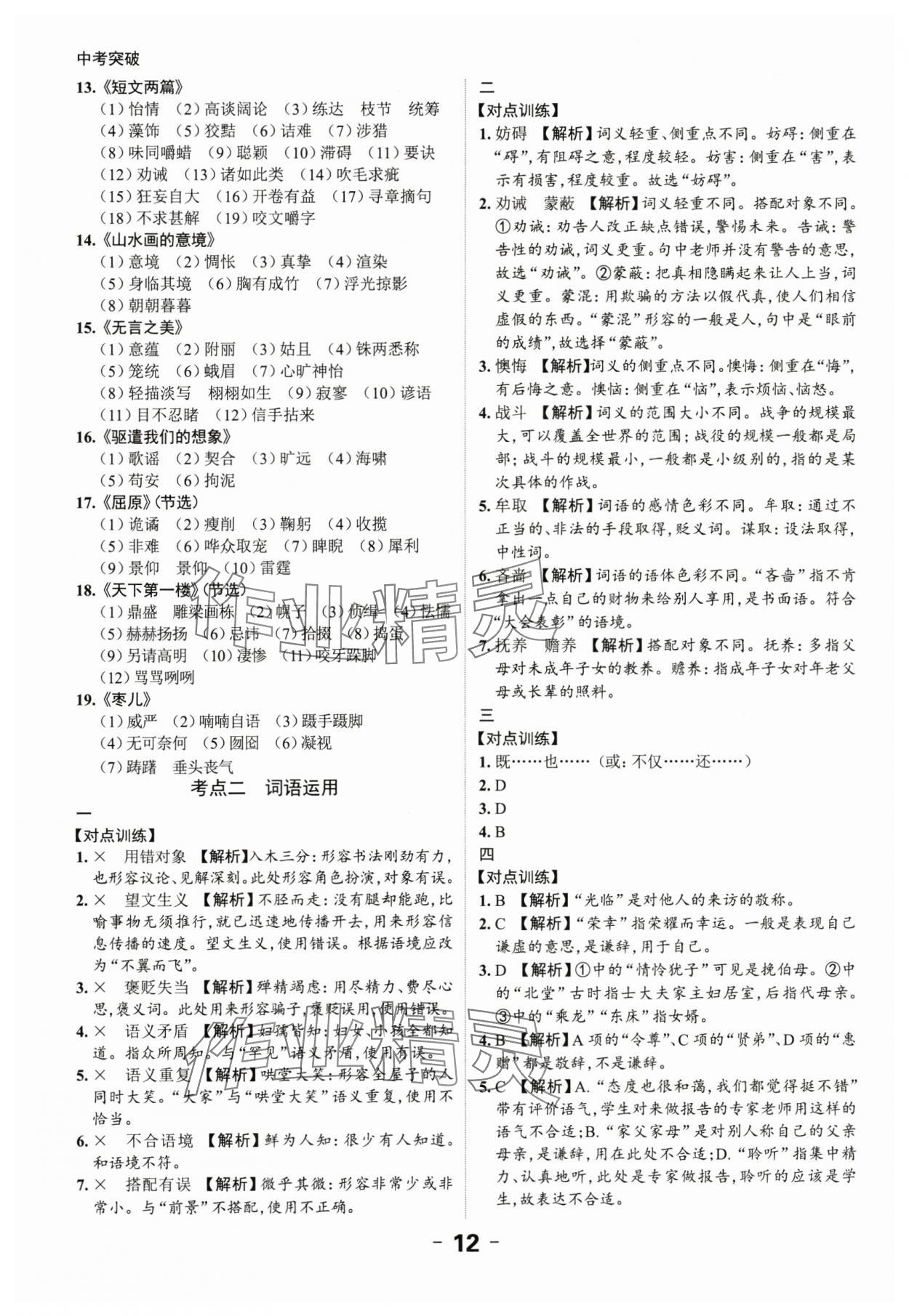 2024年中考突破語文 第12頁