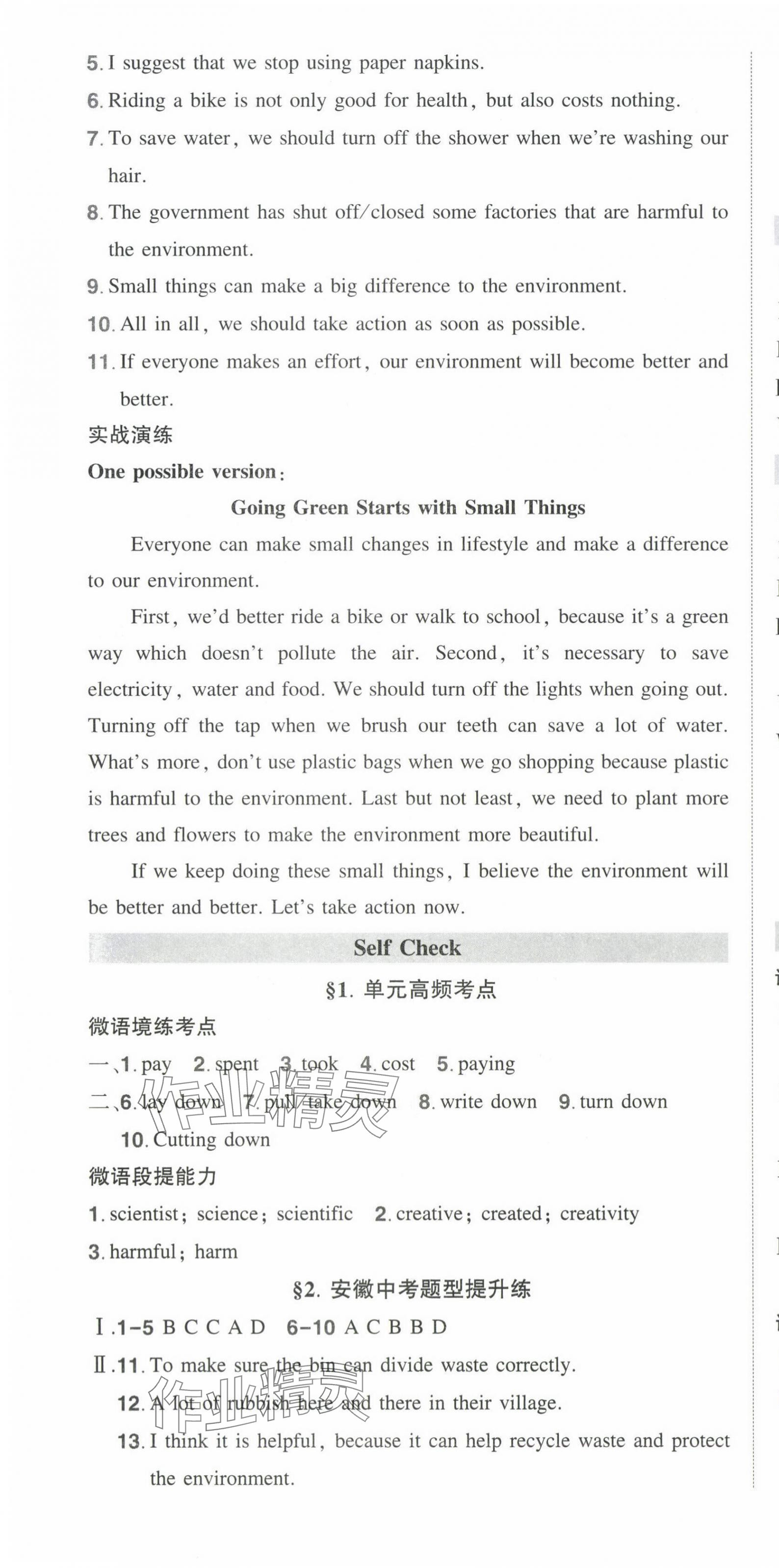 2025年?duì)钤刹怕穭?chuàng)優(yōu)作業(yè)九年級(jí)英語下冊(cè)人教版安徽專版 第10頁