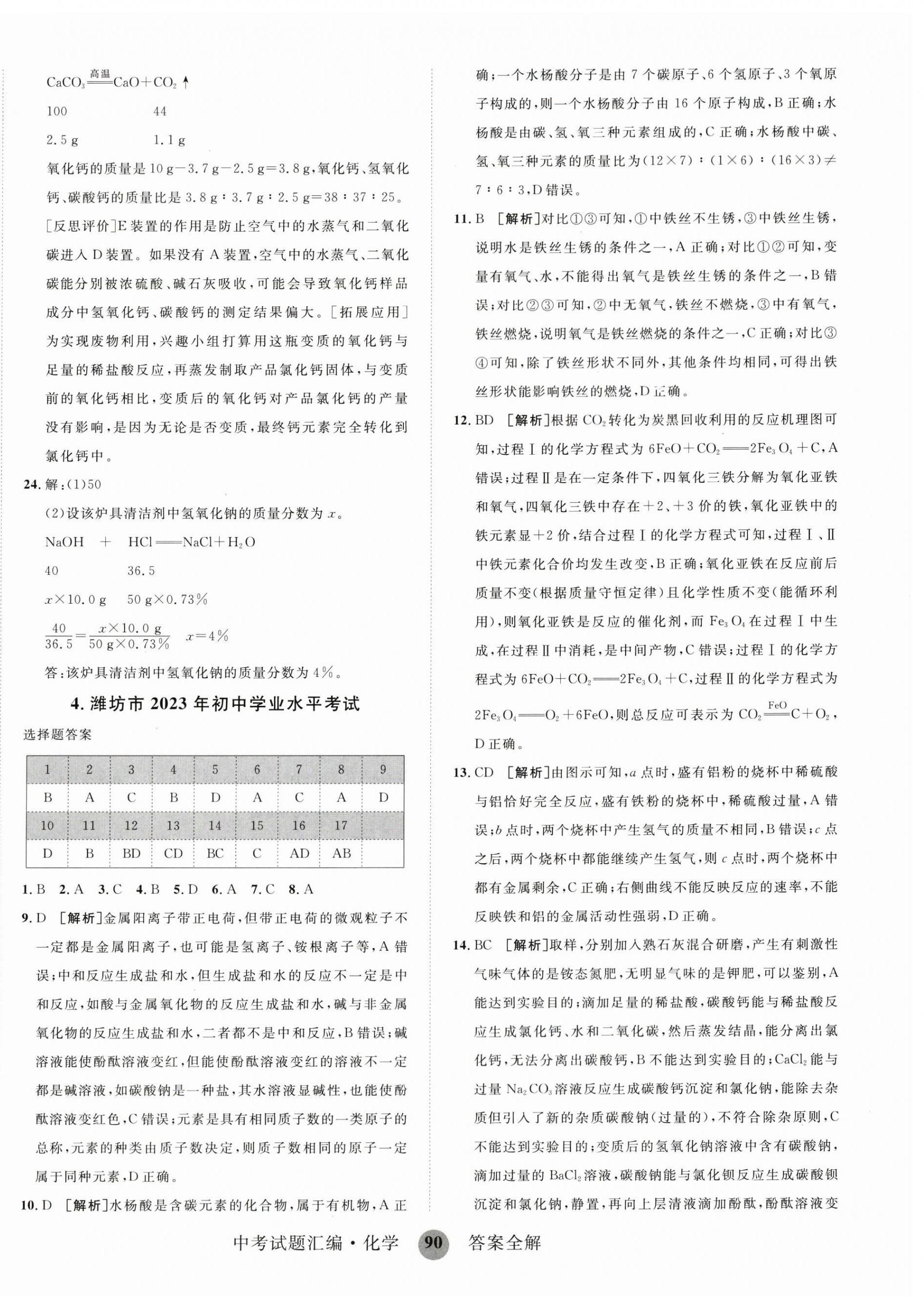 2024年中考試題匯編化學(xué)山東科學(xué)技術(shù)出版社 第6頁