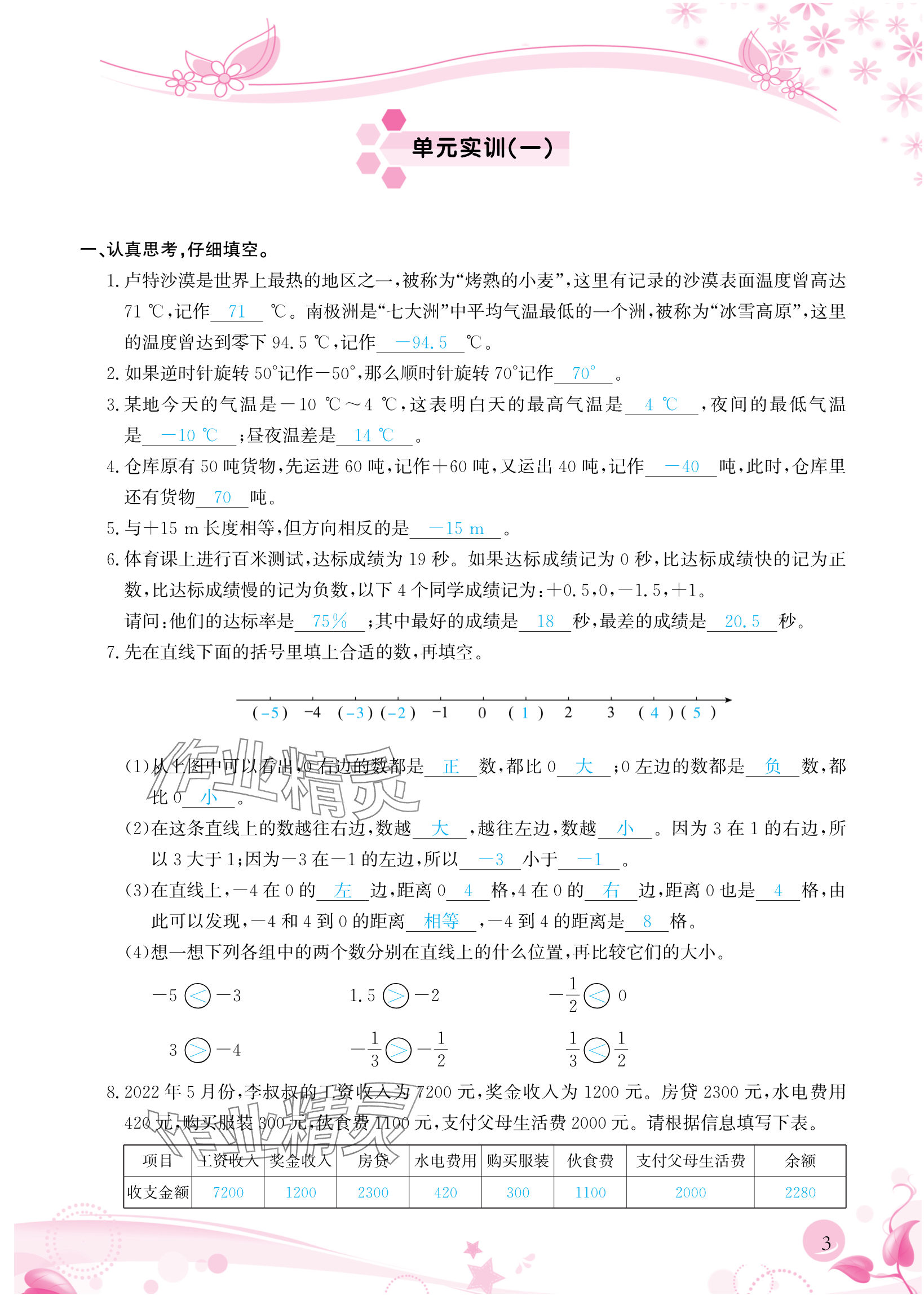 2024年小學(xué)生學(xué)習(xí)指導(dǎo)叢書六年級(jí)數(shù)學(xué)下冊(cè)人教版 參考答案第3頁(yè)