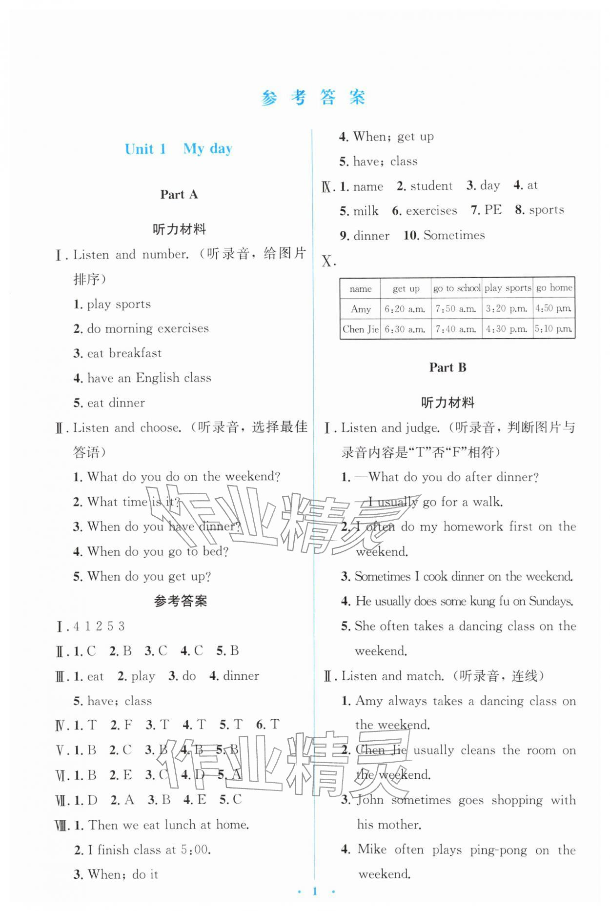2026年同步解析与测评学考练五年级英语下册人教版&nbsp;第1页