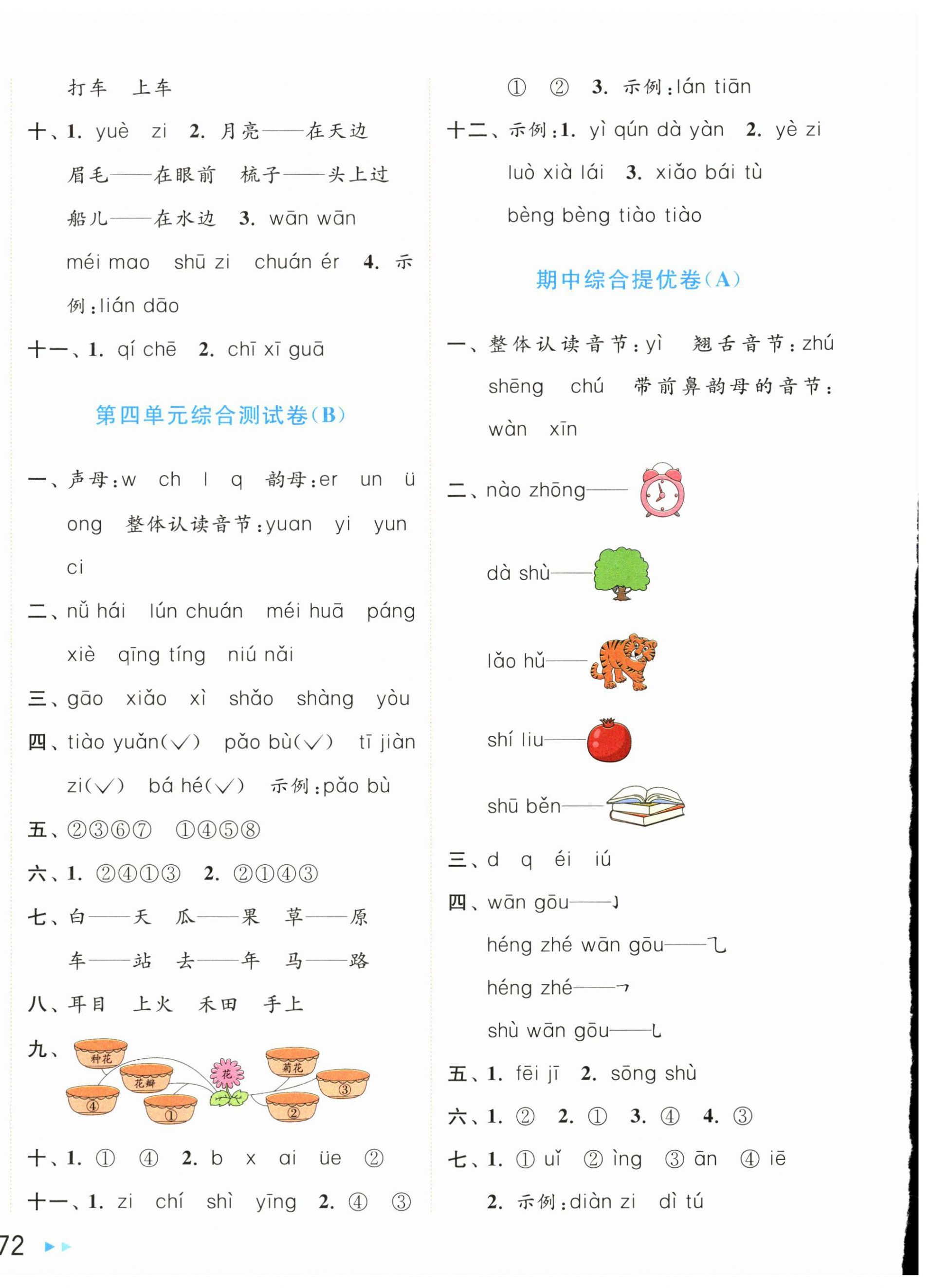 2024年亮点给力大试卷一年级语文上册人教版 第4页