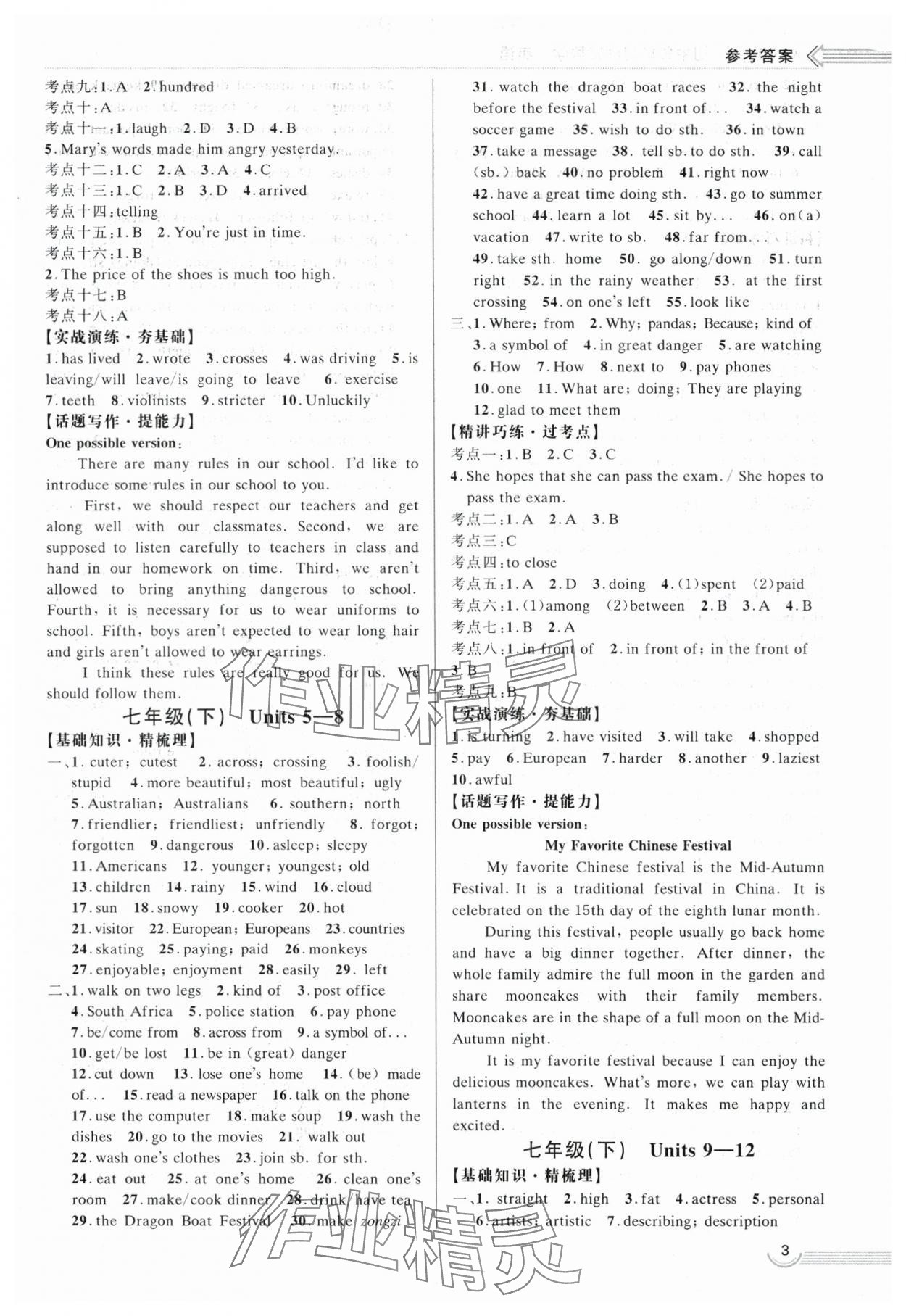 2024年中考档案英语青岛专版 第3页