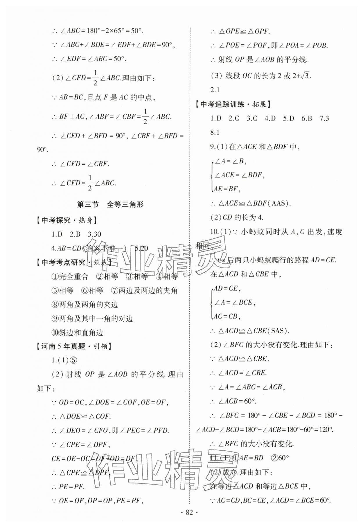 2024年初中學業(yè)水平考試復習指導數學河南專版 第8頁