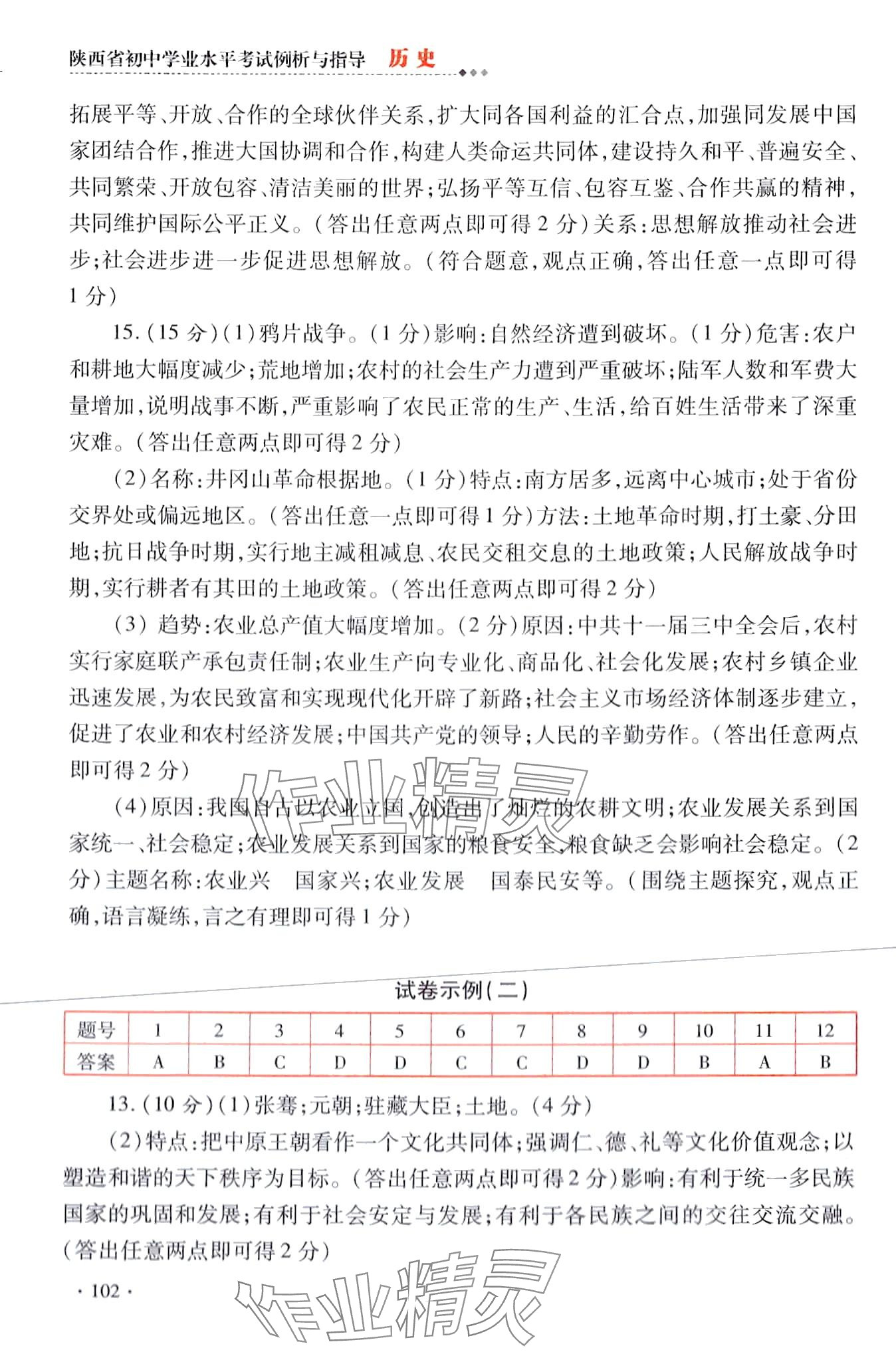 2024年初中學業水平考試例析與指導歷史 第2頁