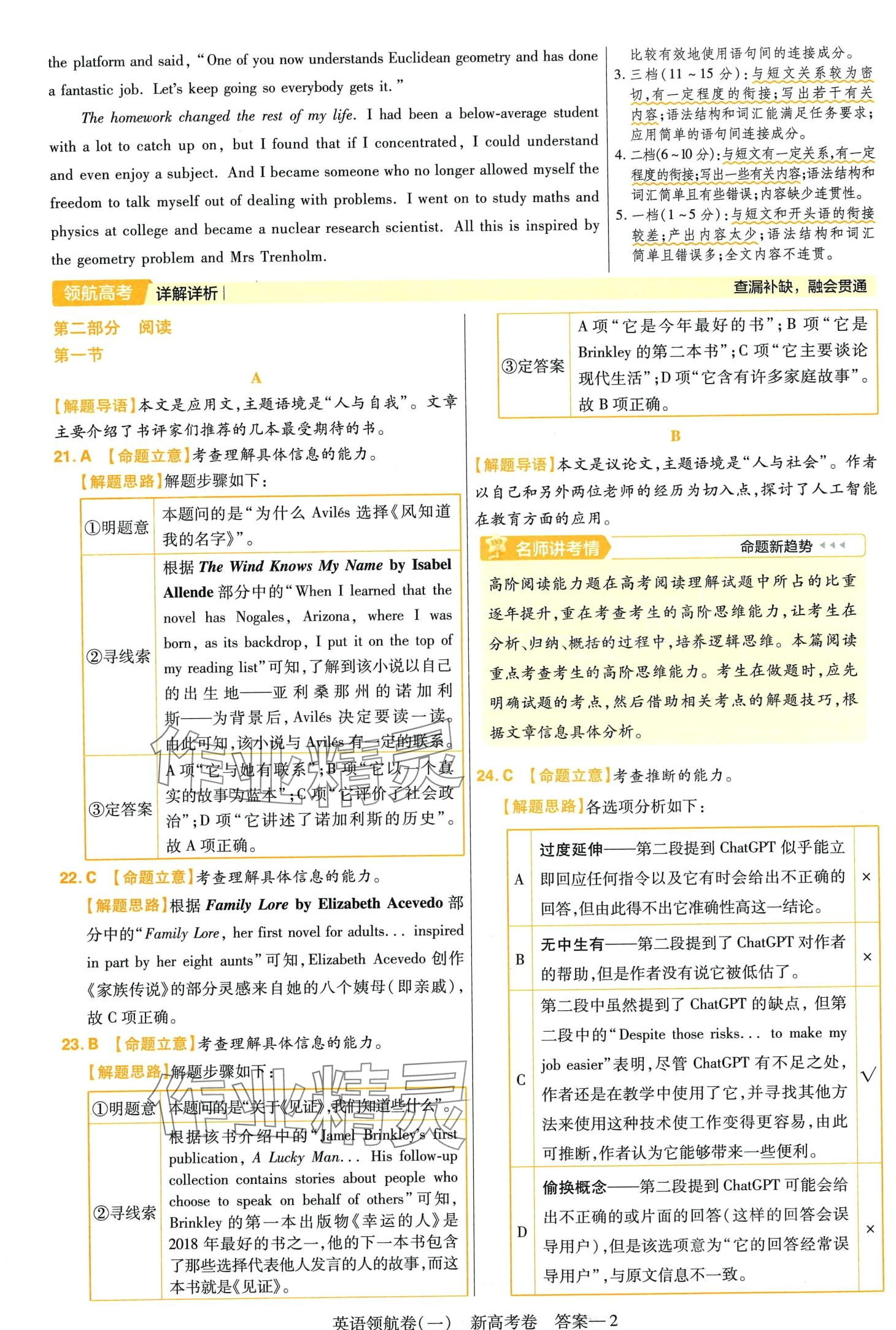 2024年高考领航卷高中英语 第2页