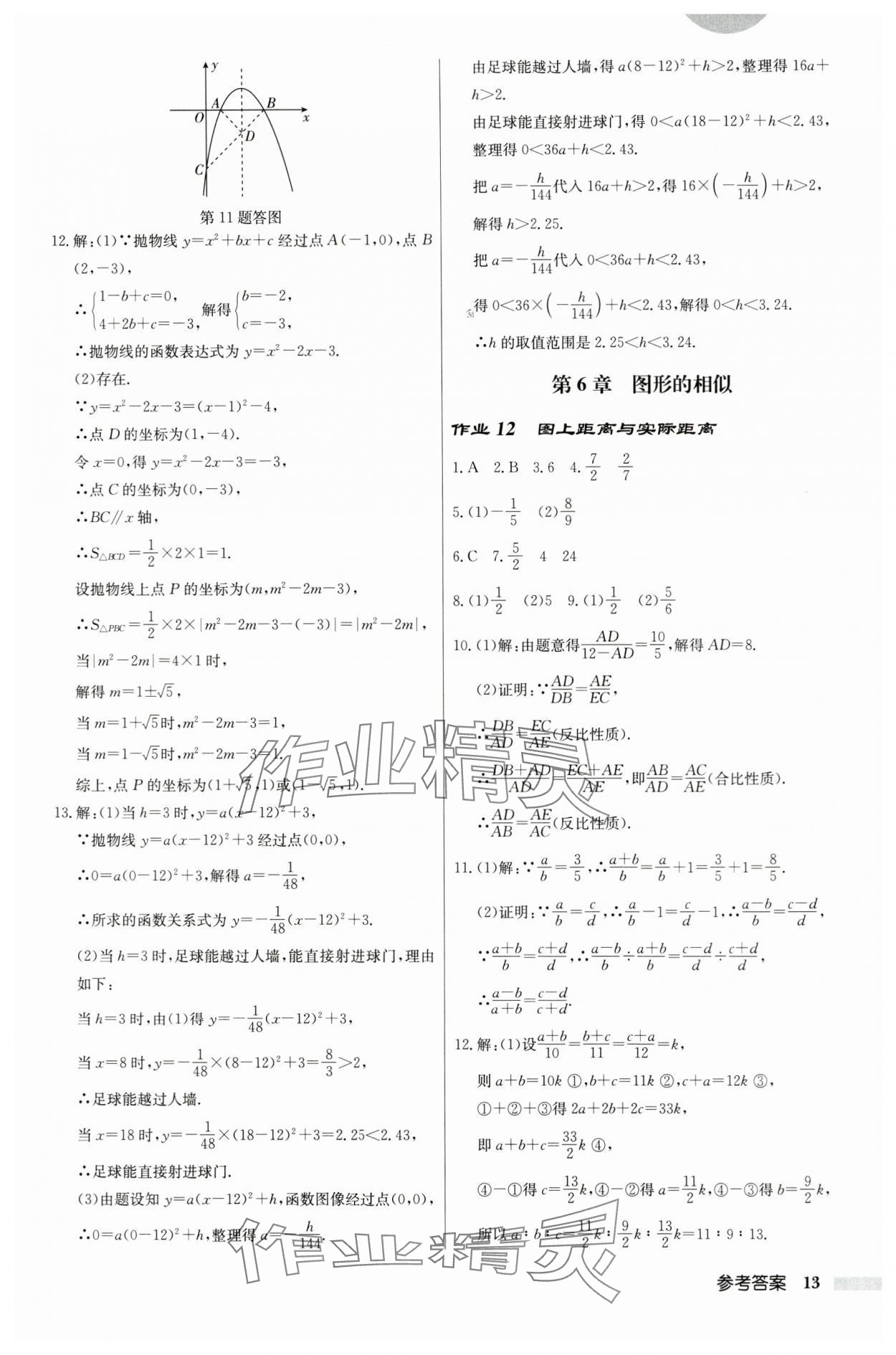 2024年启东中学作业本九年级数学下册苏科版宿迁专版 第13页