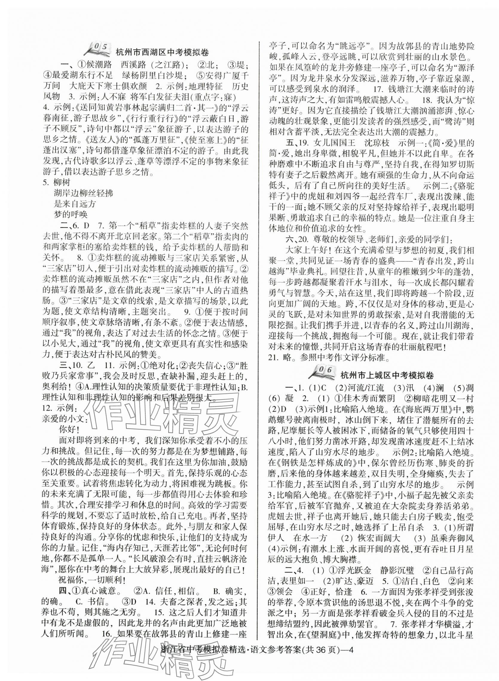 2025年中考必備浙江省中考模擬卷語(yǔ)文 第4頁(yè)