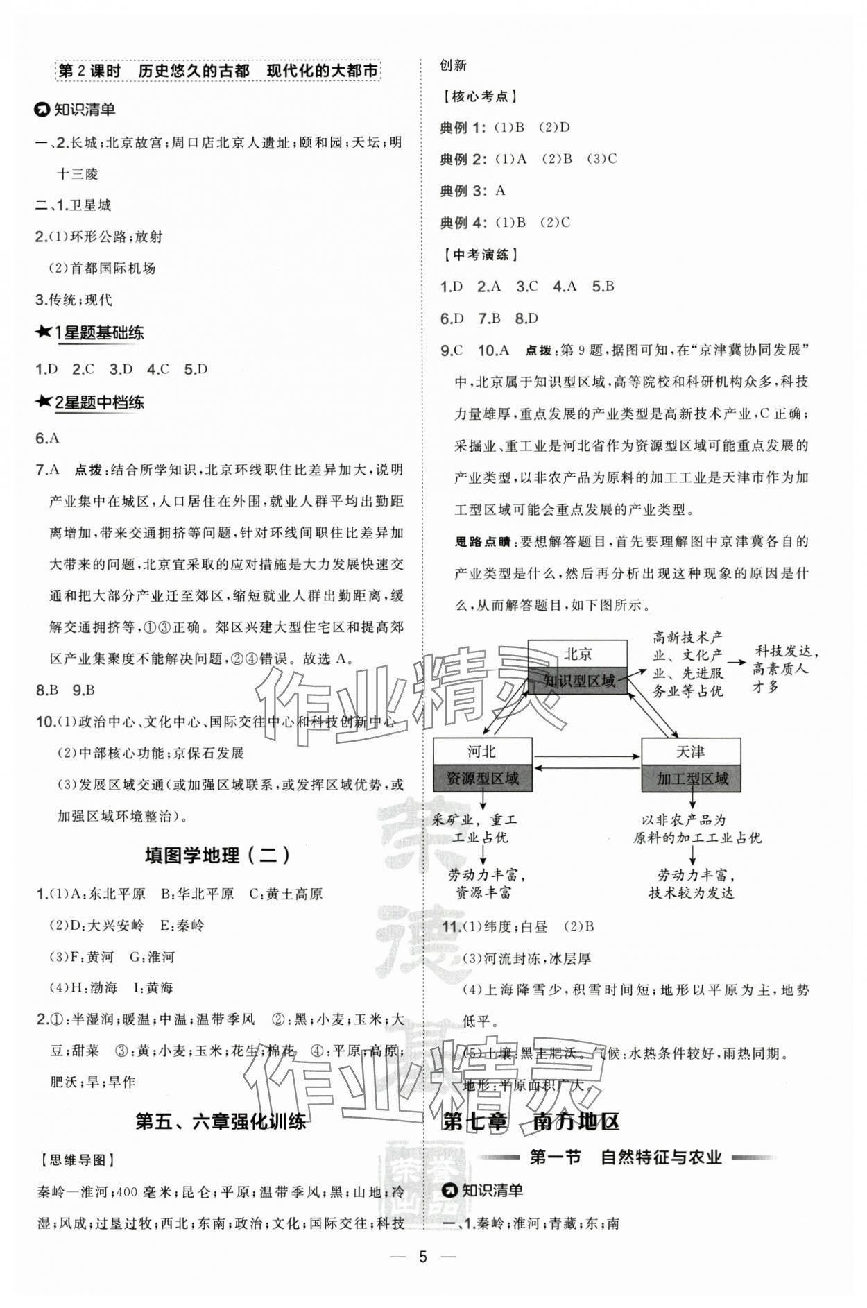 2025年點(diǎn)撥訓(xùn)練八年級(jí)地理下冊(cè)人教版&nbsp;第5頁(yè)