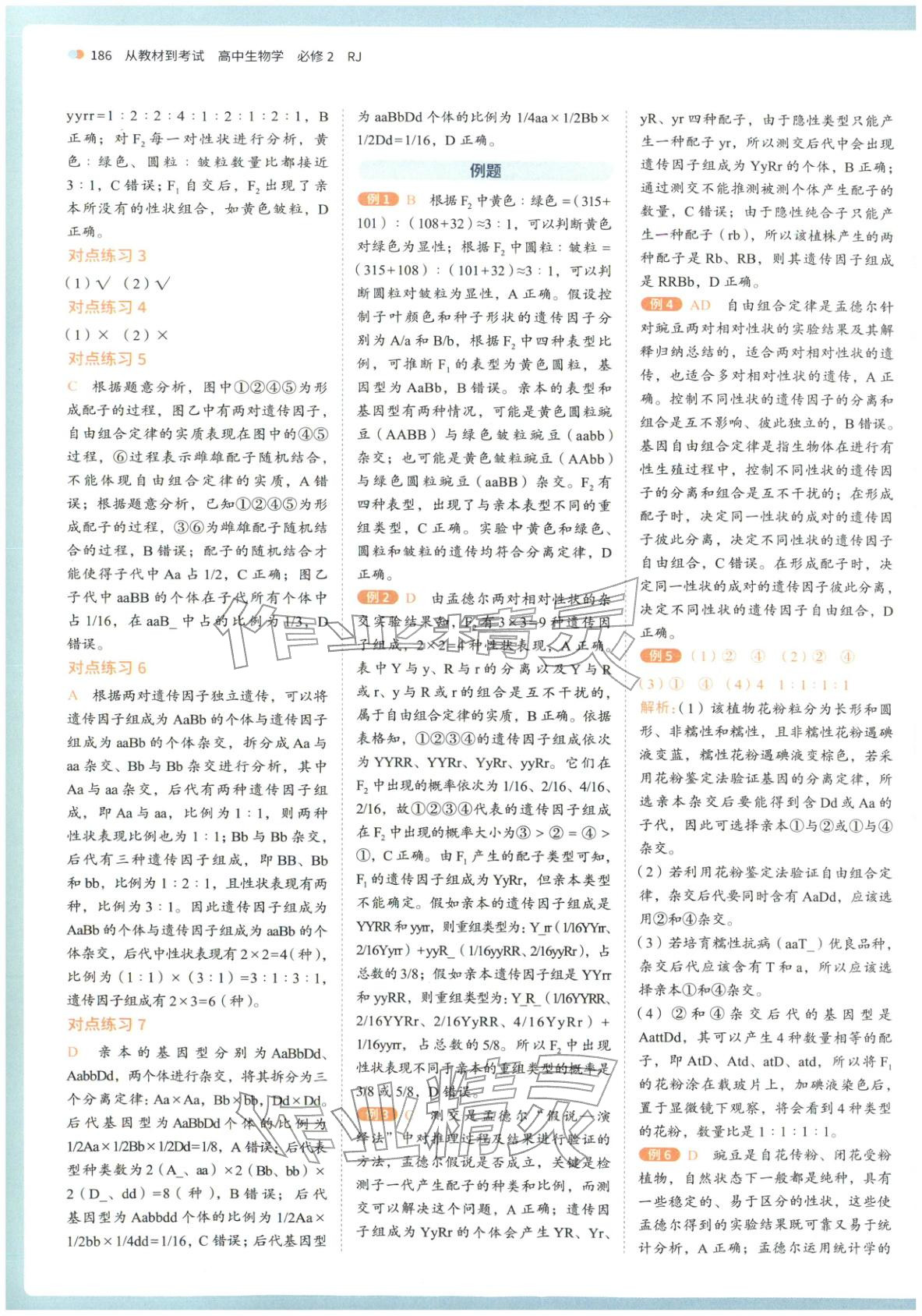 2026年从教材到考试高中生物必修第二册人教版&nbsp;第3页