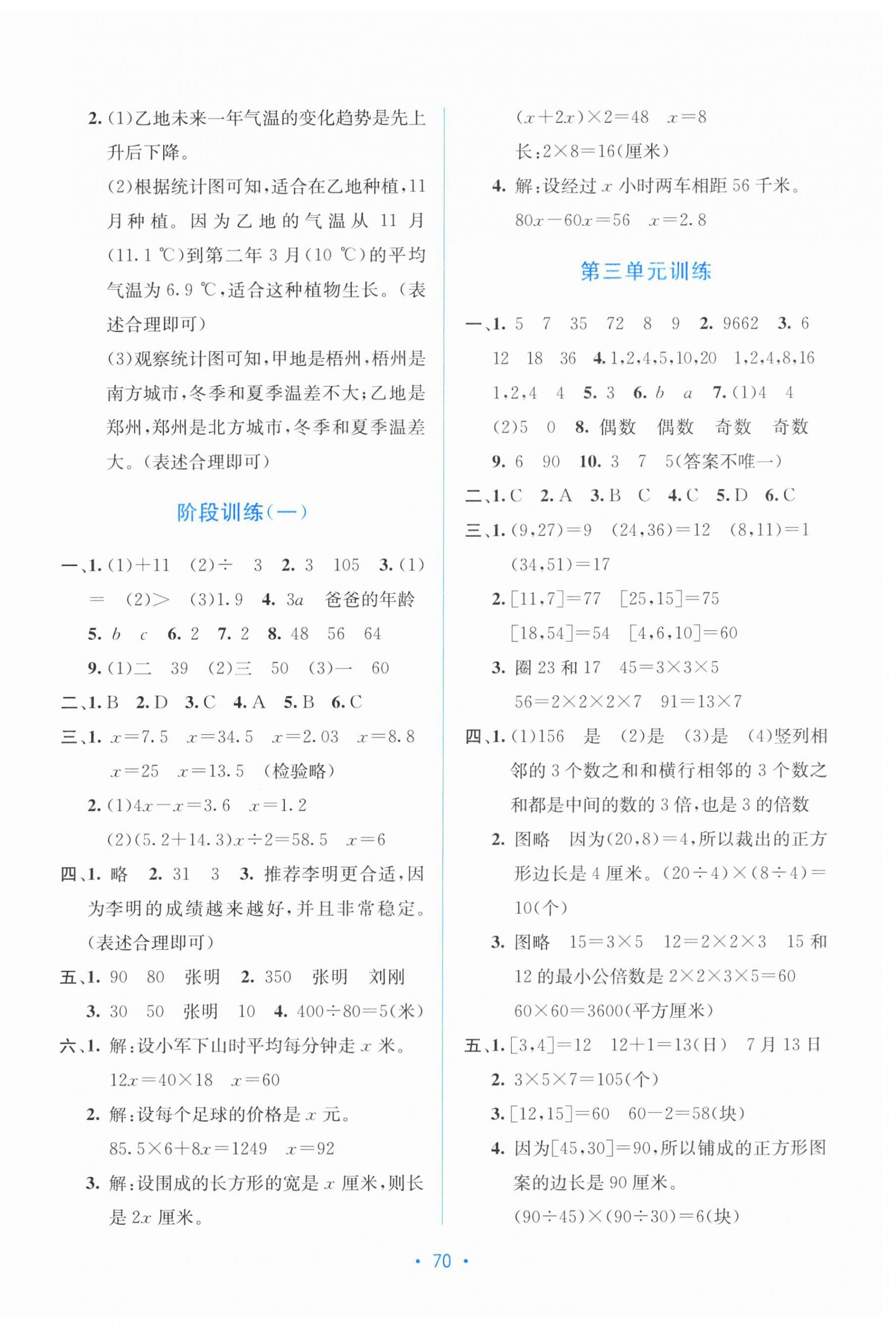 2026年全程检测单元测试卷五年级数学下册苏教版&nbsp;第2页