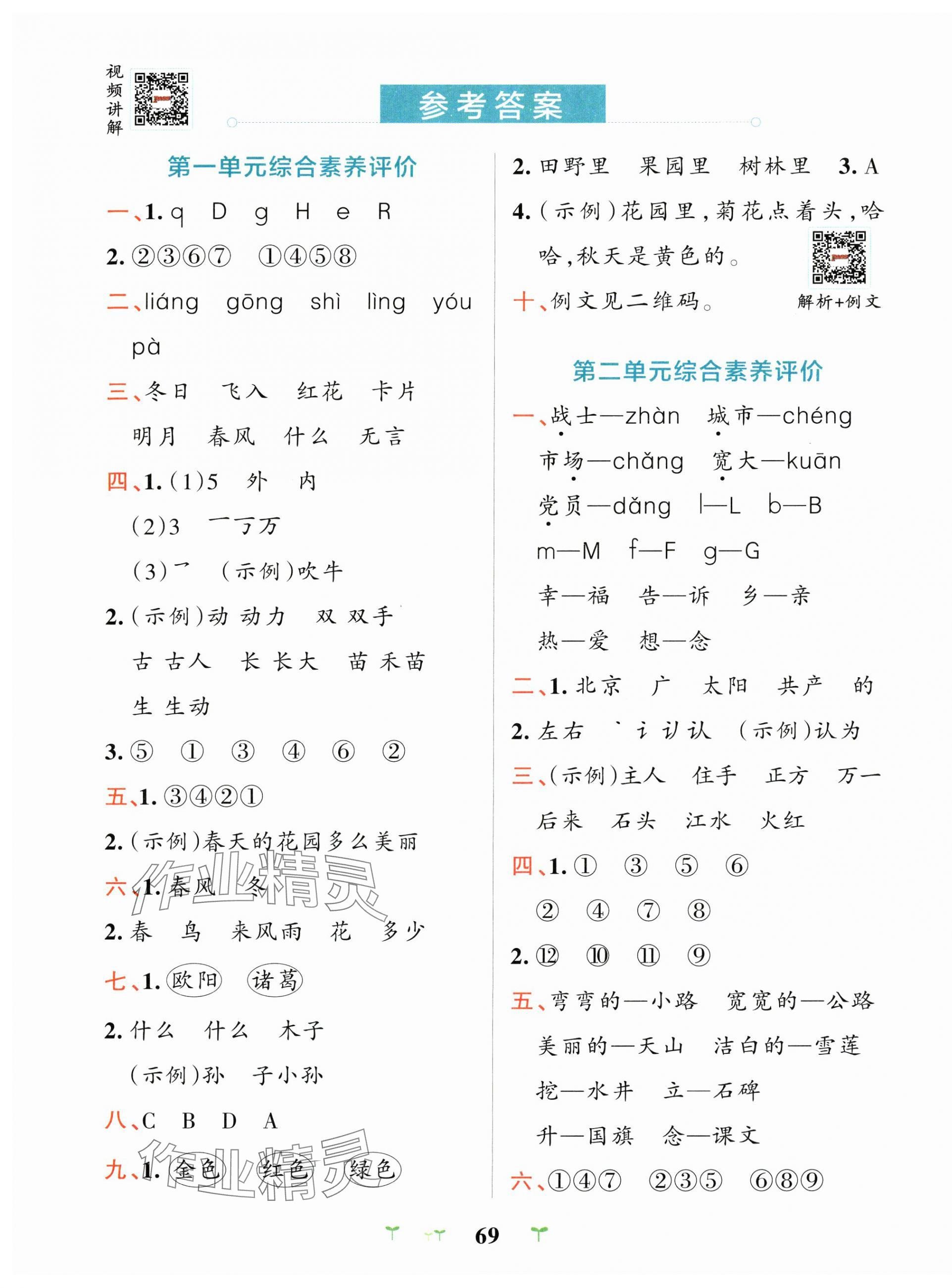 2025年小學學霸沖A卷一年級語文下冊人教版 第1頁