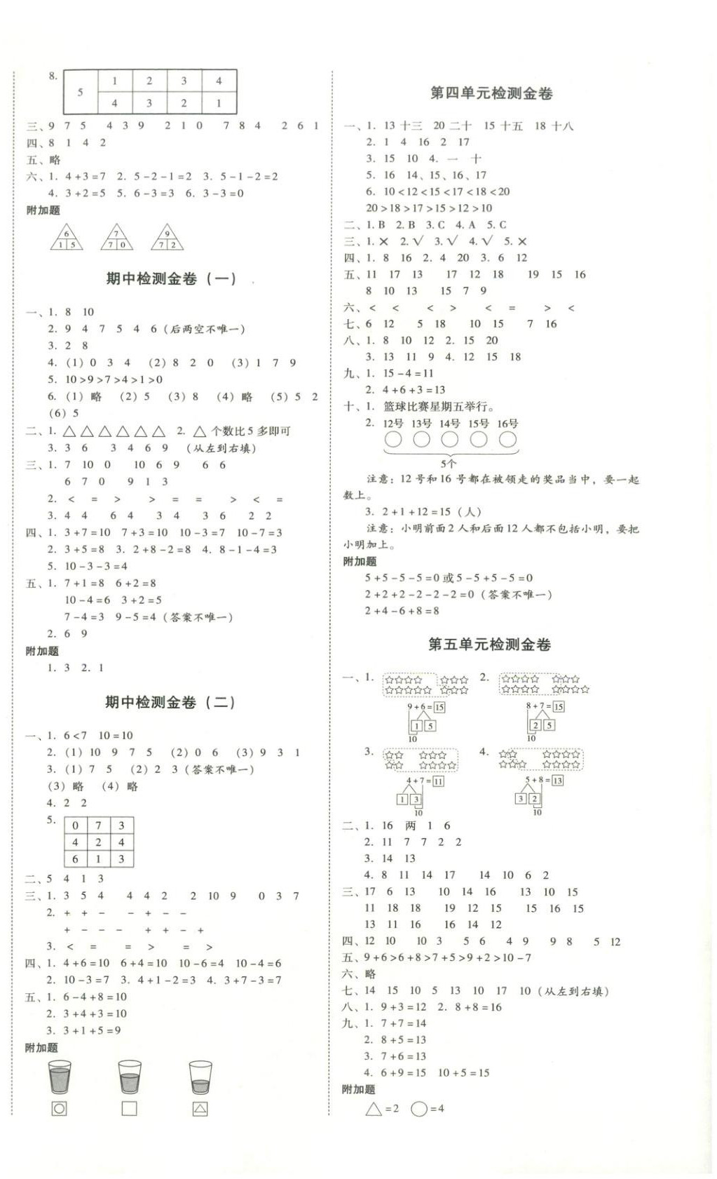 2025年云南师大附小一线名师金牌试卷一年级数学上册人教版 第2页