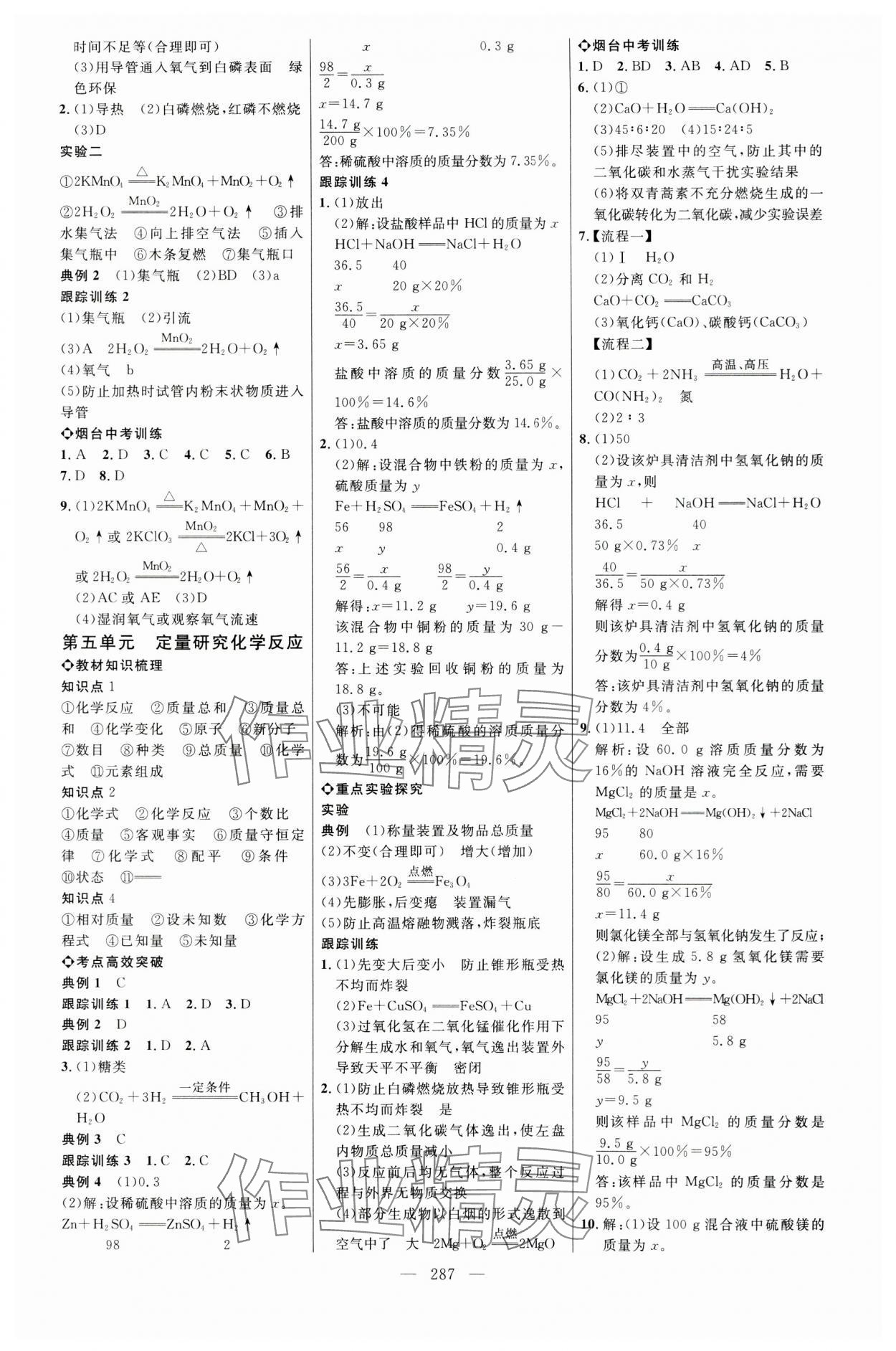 2024年全程導(dǎo)航初中總復(fù)習(xí)化學(xué)魯教版煙臺專版 第3頁