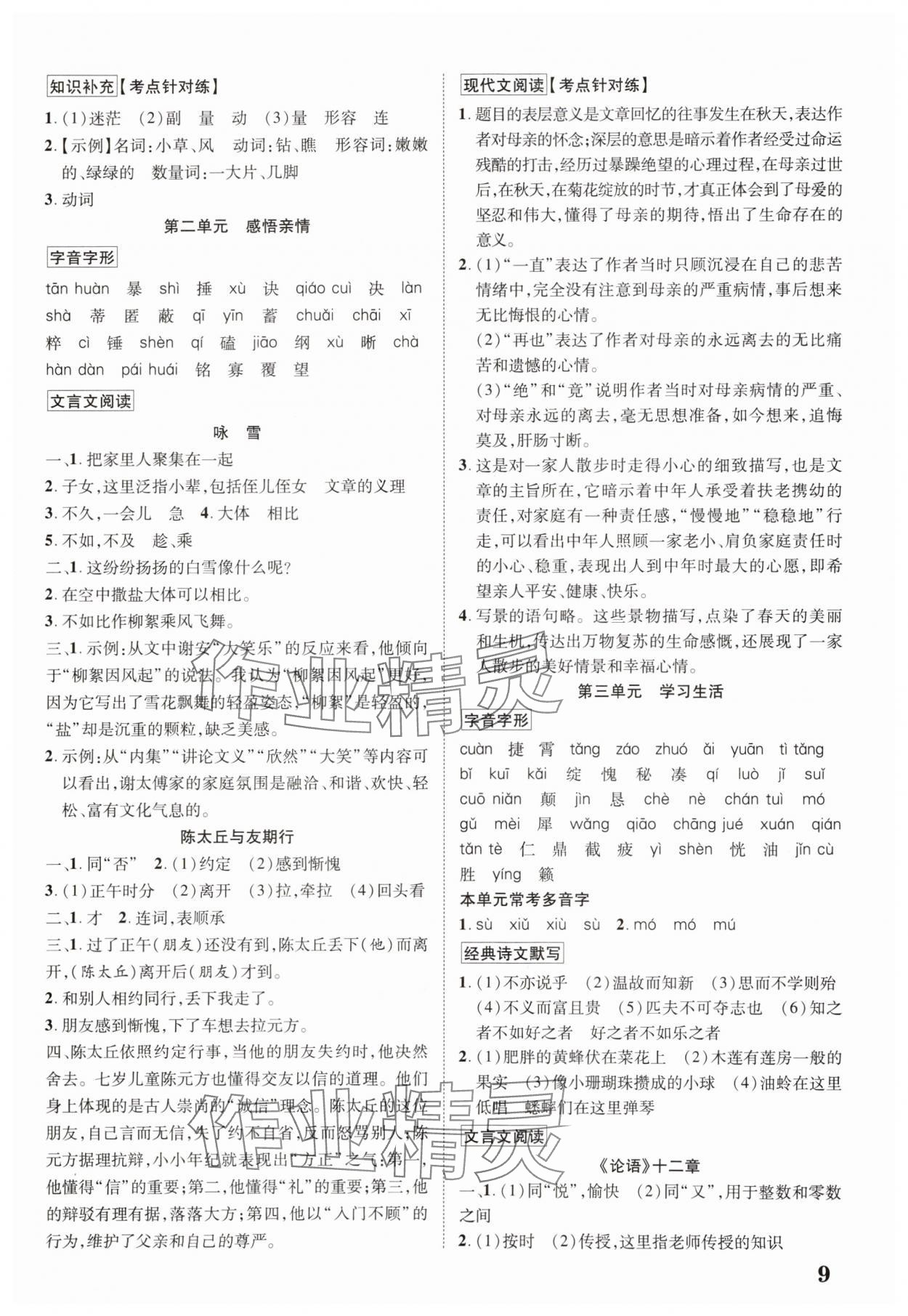 2025年中考新突破语文人教版陕西专版&nbsp;第9页