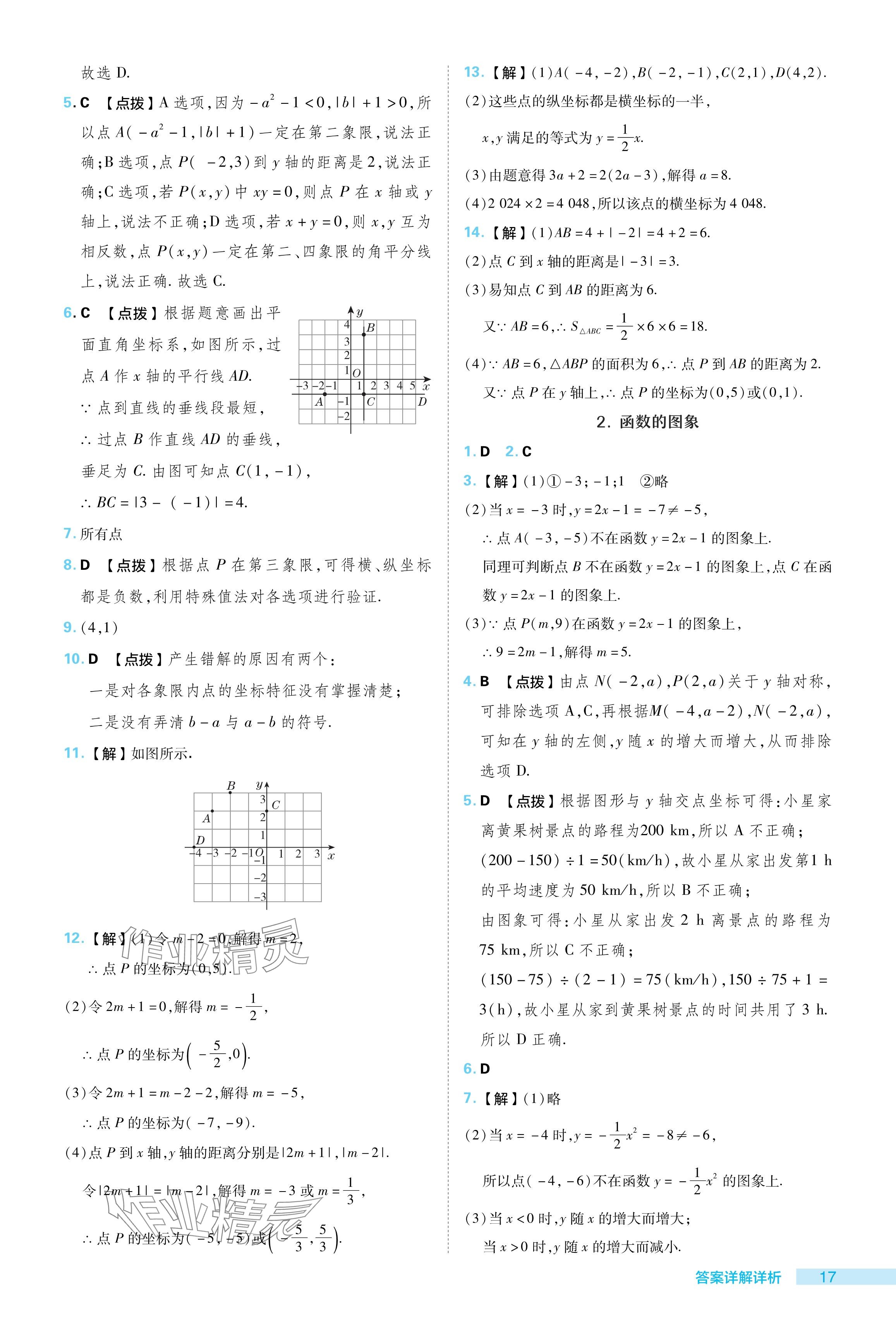 2024年綜合應用創(chuàng)新題典中點八年級數(shù)學下冊華師大版 參考答案第17頁