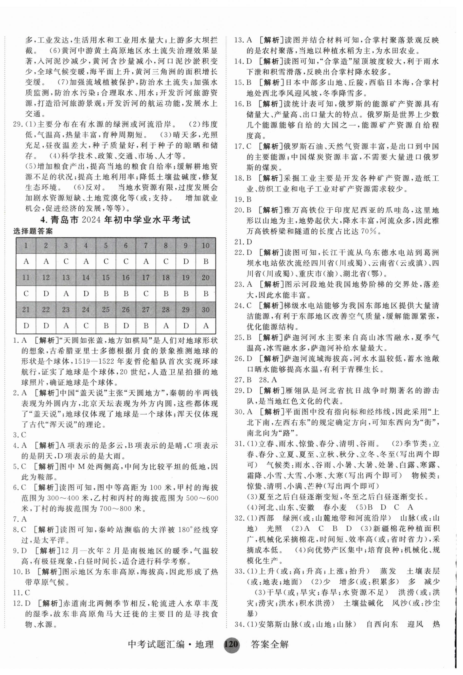 2025年中考試題匯編山東科學技術出版社地理 第4頁