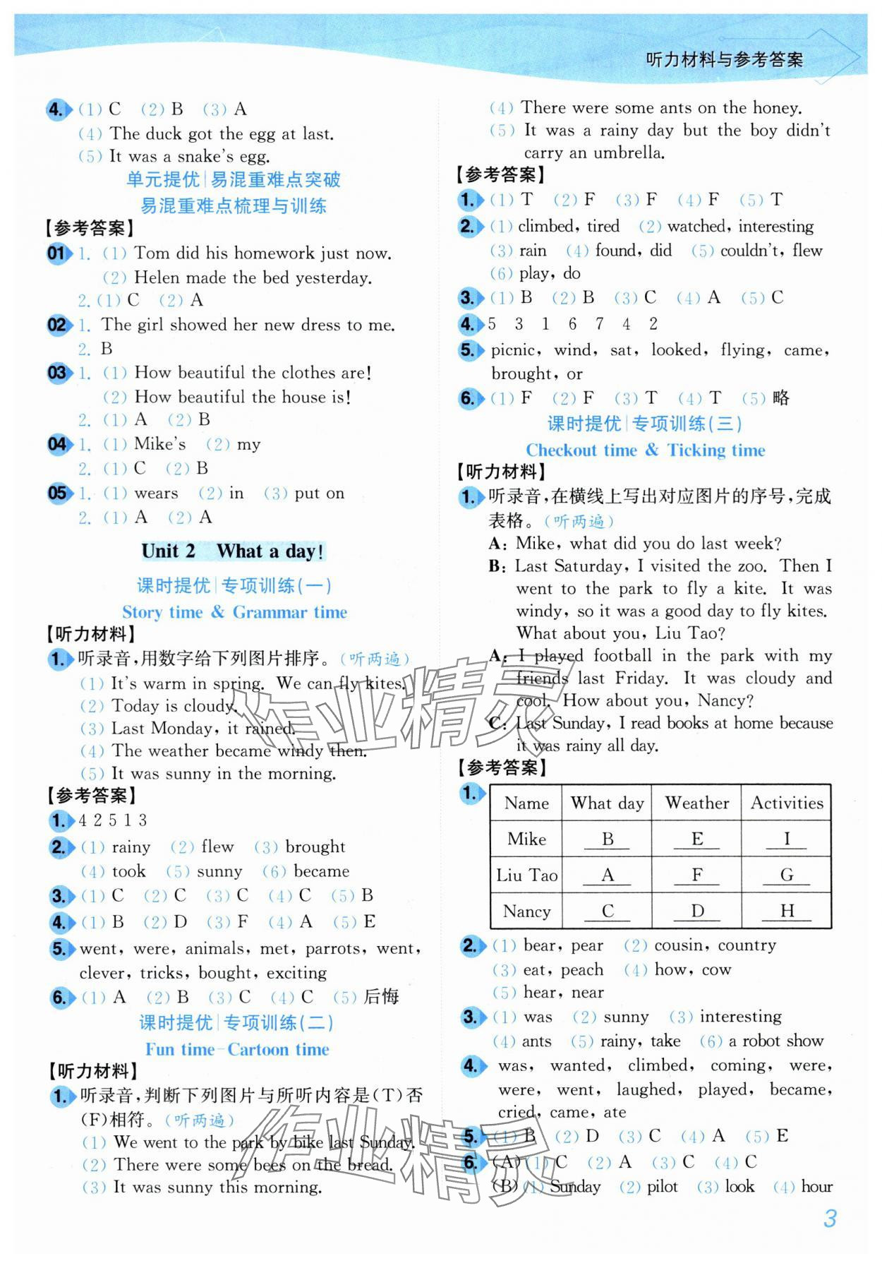 2025年小題狂做培優(yōu)作業(yè)本六年級英語上冊譯林版 第3頁