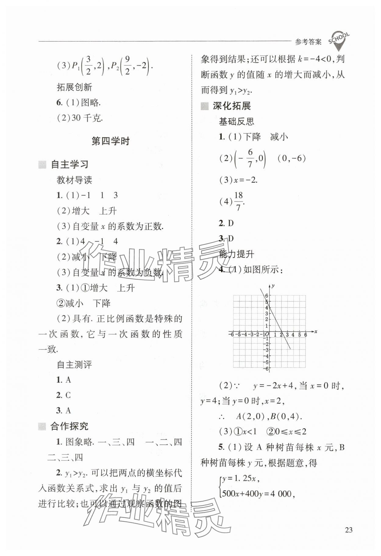 2024年新課程問題解決導(dǎo)學(xué)方案八年級數(shù)學(xué)下冊華師大版 參考答案第23頁