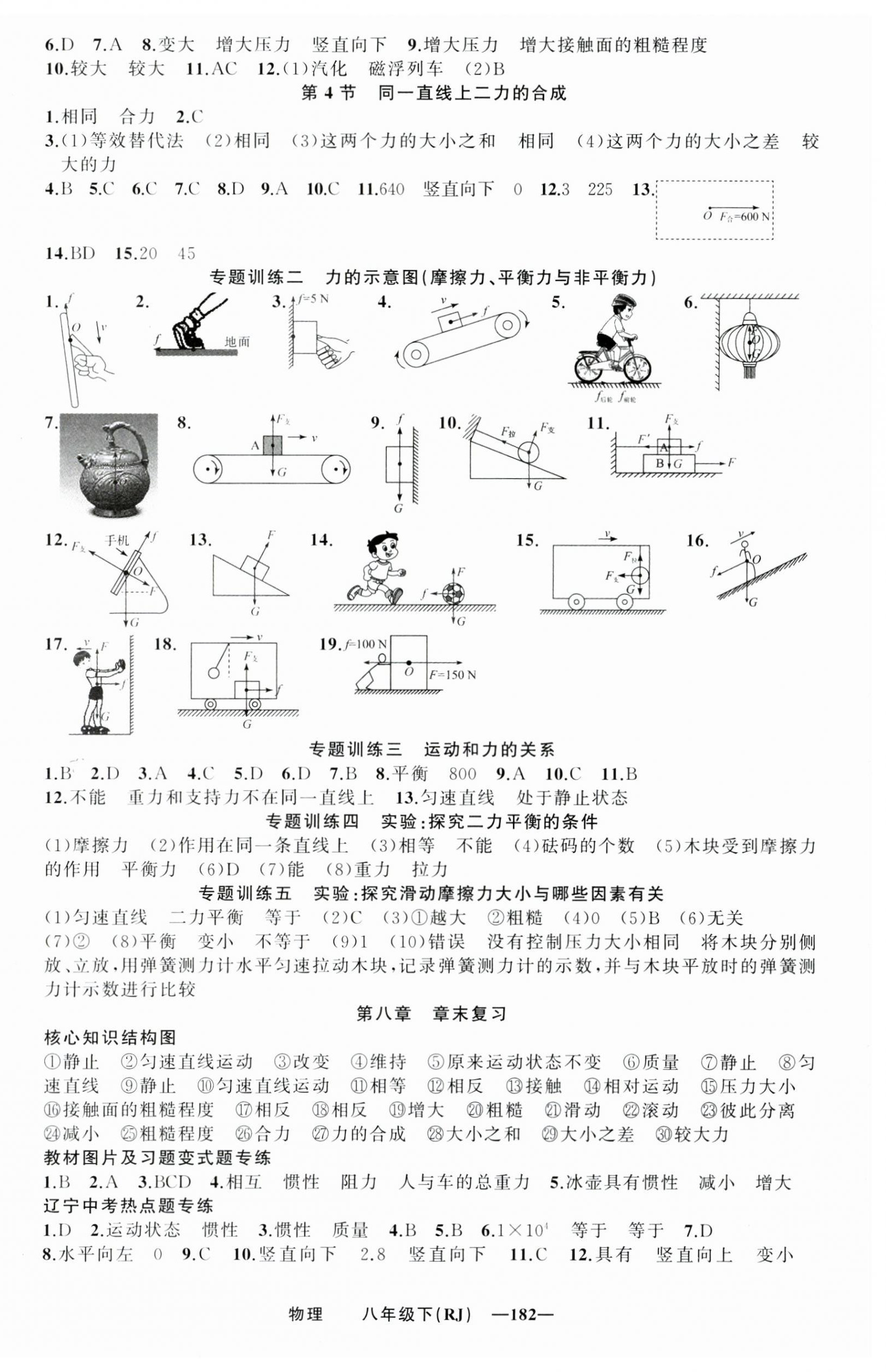 2025年四清导航八年级物理下册人教版辽宁专版 参考答案第3页