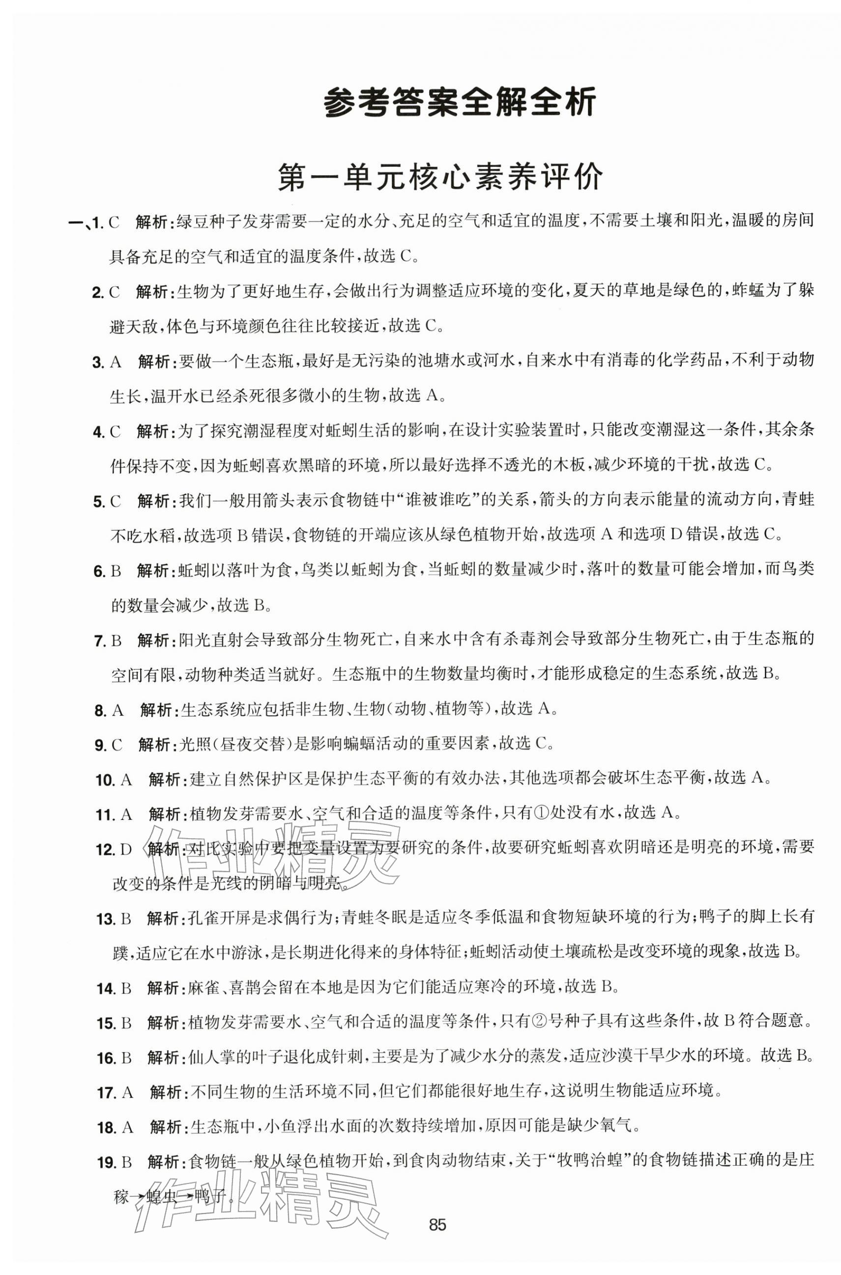 2026年阳光同学课时优化作业五年级科学下册教科版&nbsp;第5页