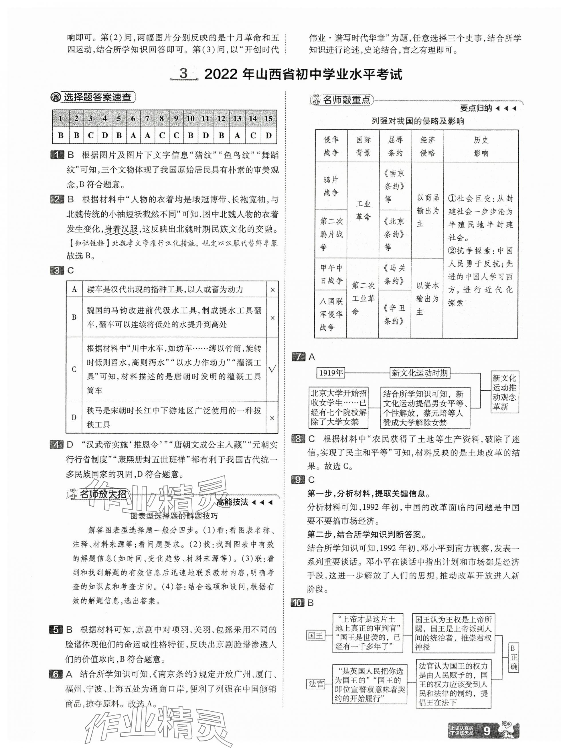 2025年金考卷中考45套匯編歷史山西專版 第9頁