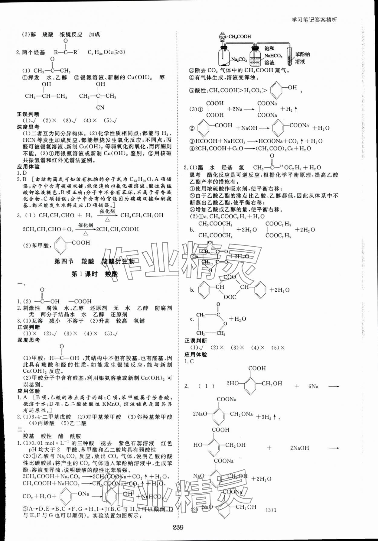 2024年步步高學習筆記化學選擇性必修3人教版 參考答案第10頁