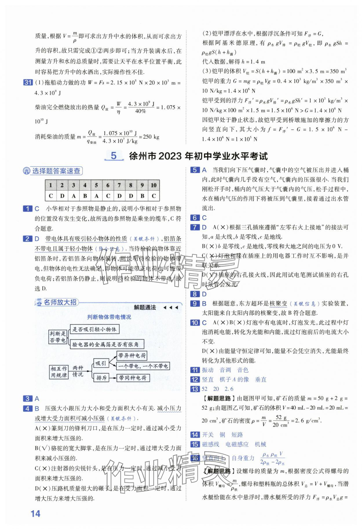 2024年金考卷45套匯編中考物理江蘇專版 第14頁(yè)