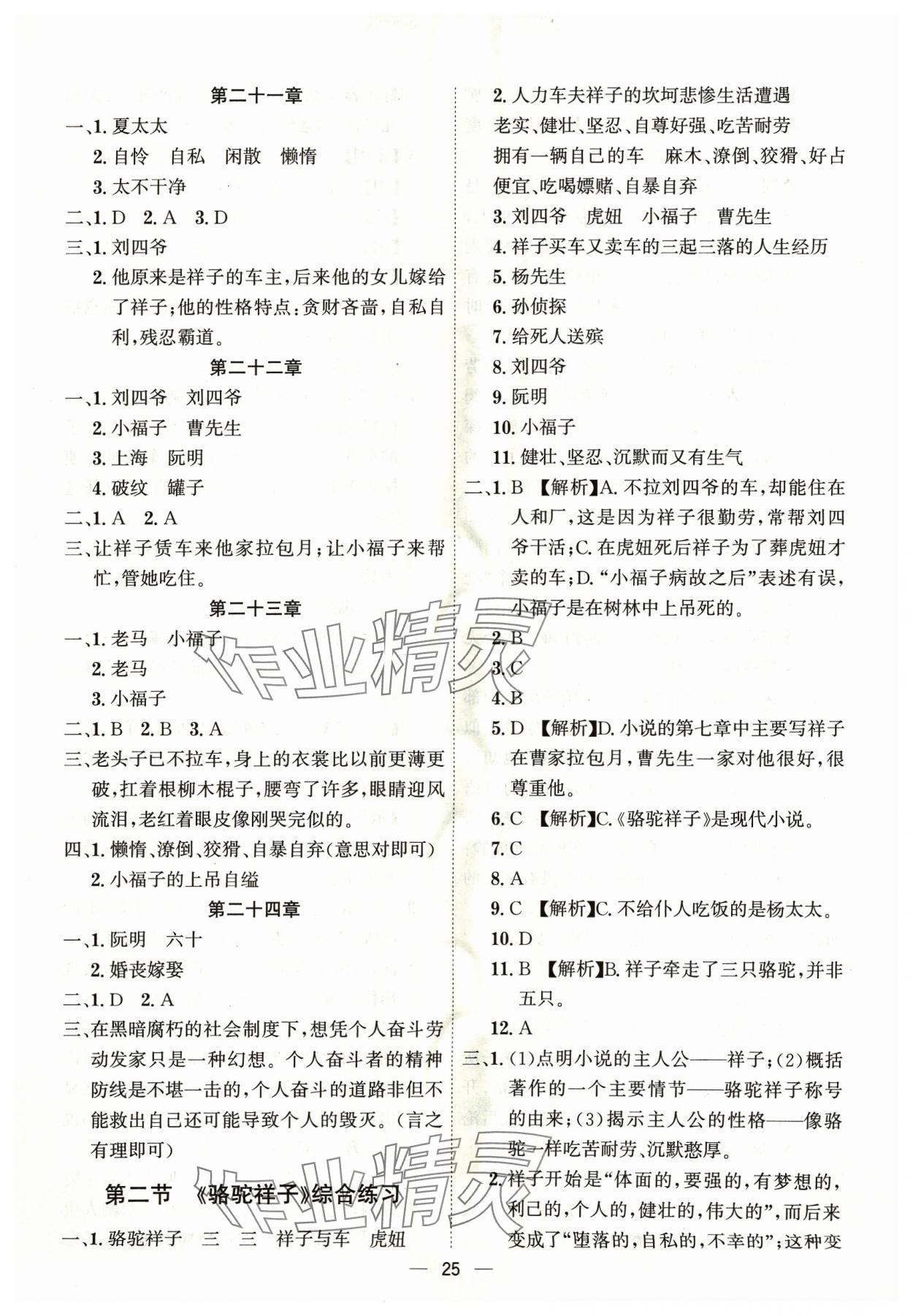2024年考點專練七年級語文下冊人教版深圳專版 第25頁