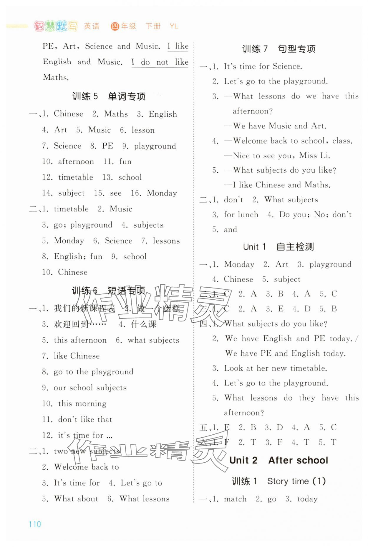 2024年智慧默写四年级英语下册译林版 第2页
