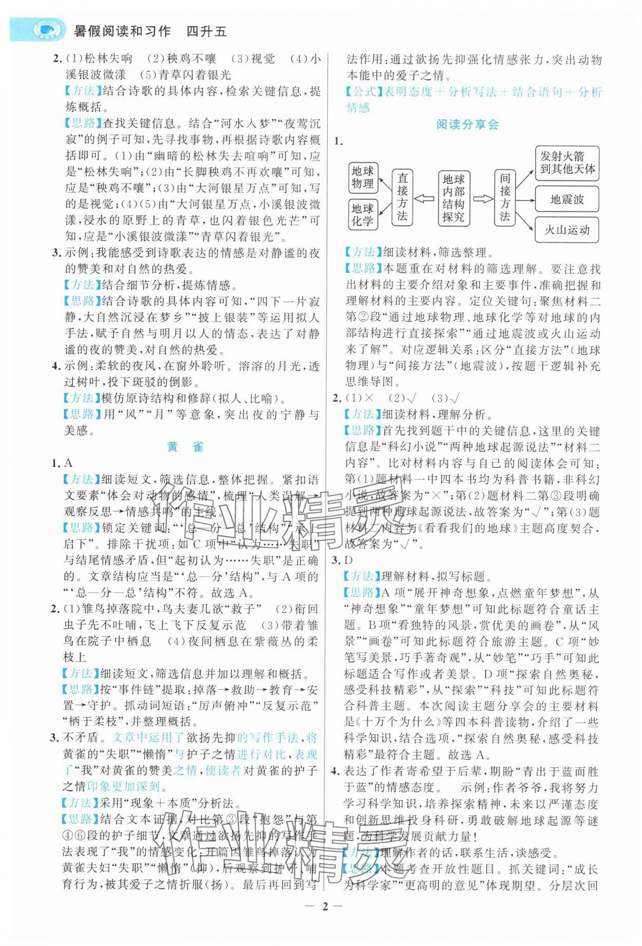 2025年世纪金榜暑假阅读与习作四年级语文浙江专版 第2页