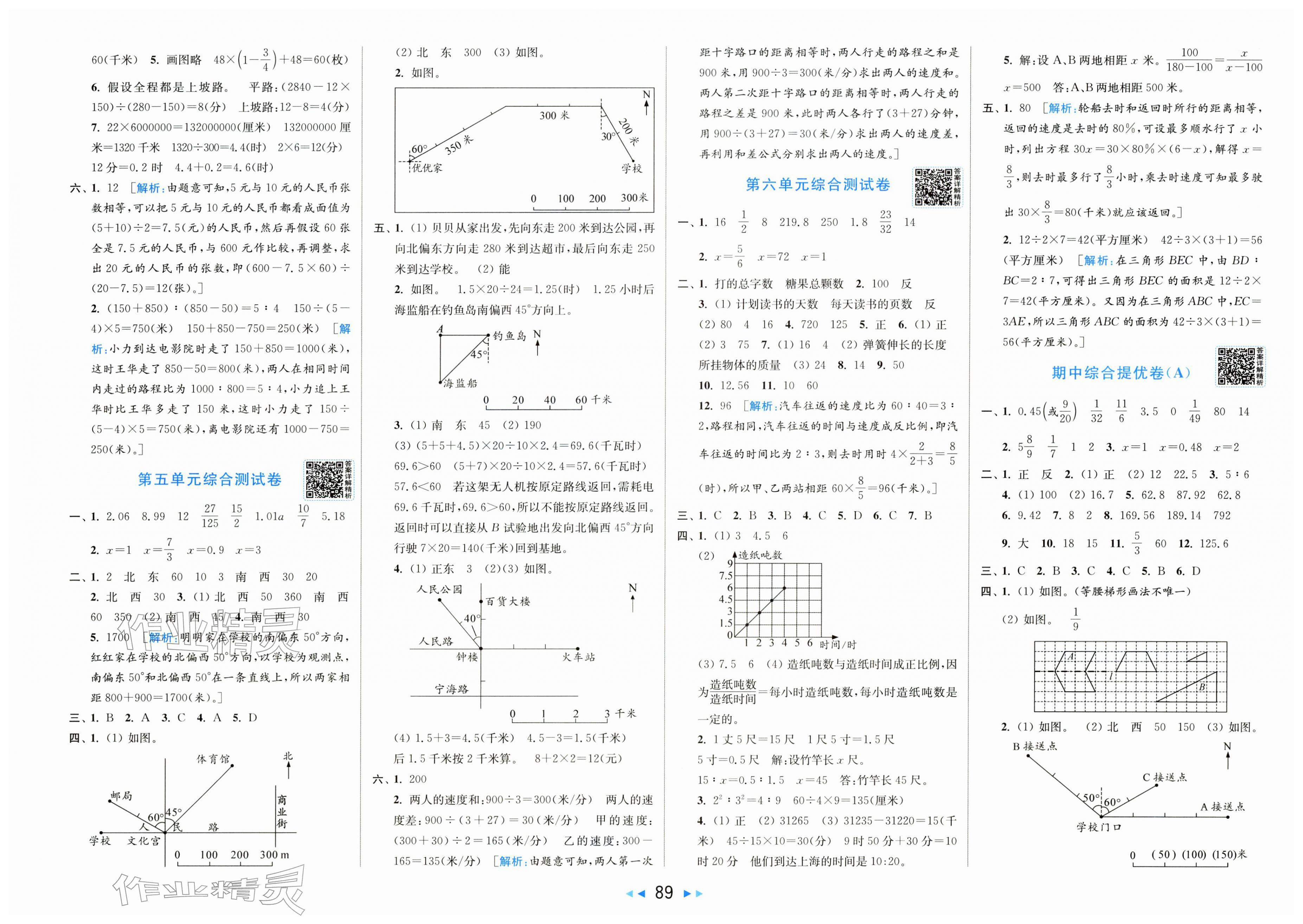 2026年同步跟踪全程检测六年级数学下册苏教版&nbsp;第3页